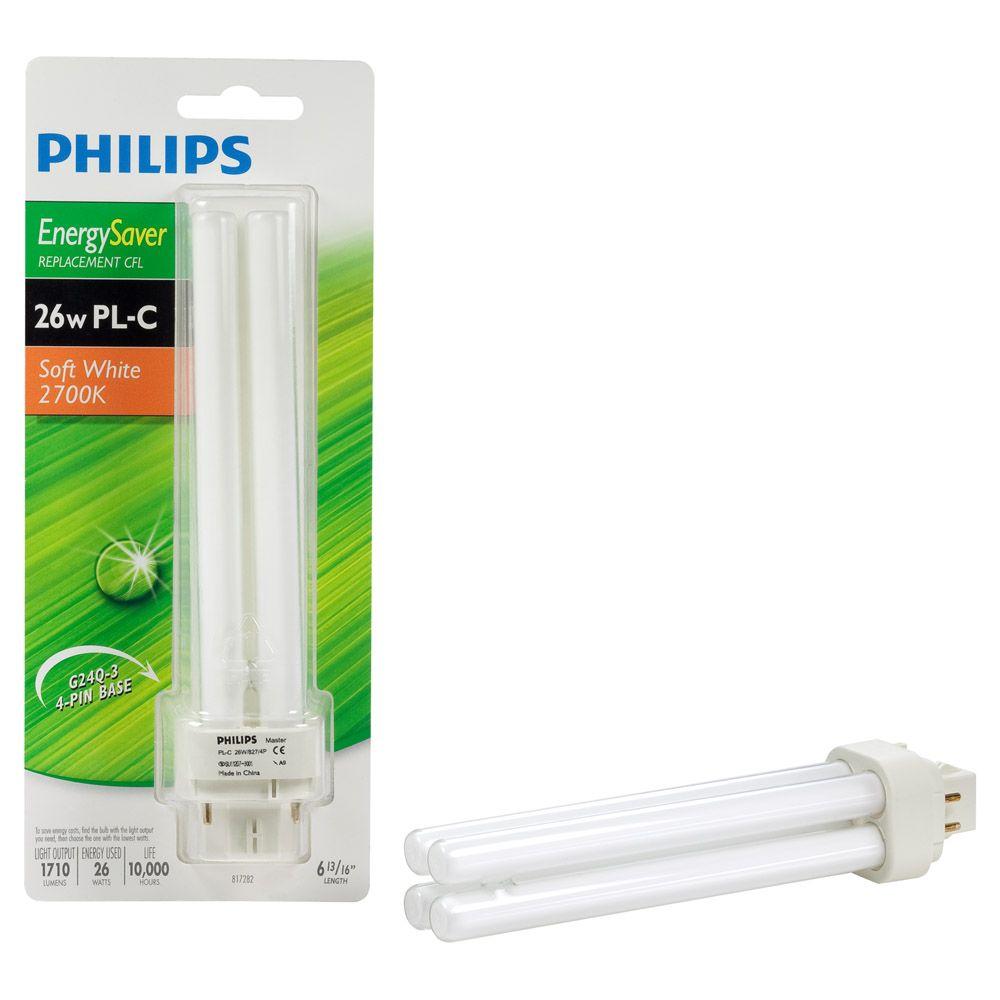 EATON Lighting PLC26W 26W White 4Pin Compact Fluorescent Light Bulb