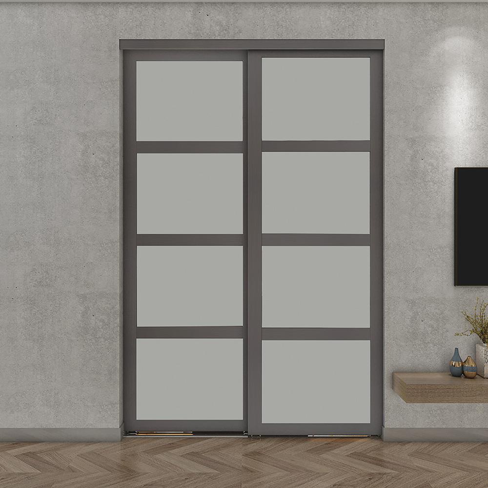 Double Slide Sliding Doors Interior Closet The Home Depot - Twilight Glass Sliding Closet Doors With Installation Hardware Kit Double Slide Sliding Doors Interior Closet The Home Depot - Twilight Glass Sliding Closet Doors With Installation Hardware Kit