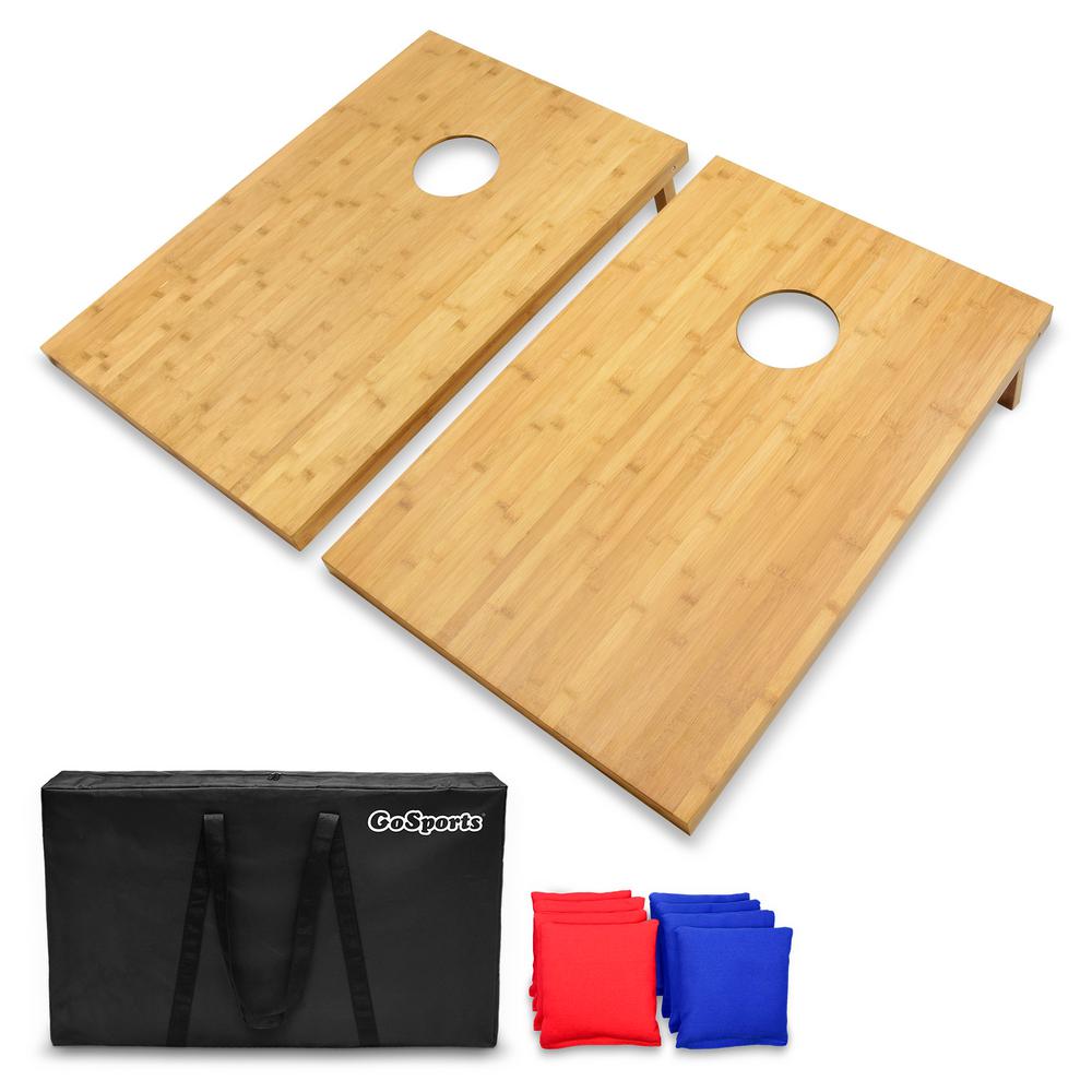 Gosports 3 Ft X 2 Bamboo Set With 8 Bean Bags And Gosports 3 Ft X 2 Bamboo Set With 8 Bean Bags And