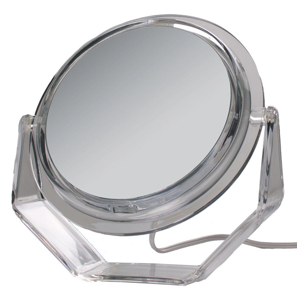 Zadro Surround Light 5x Vanity Mirror In Acrylic Ss35 The Home Depot Zadro Surround Light 5x Vanity Mirror In Acrylic