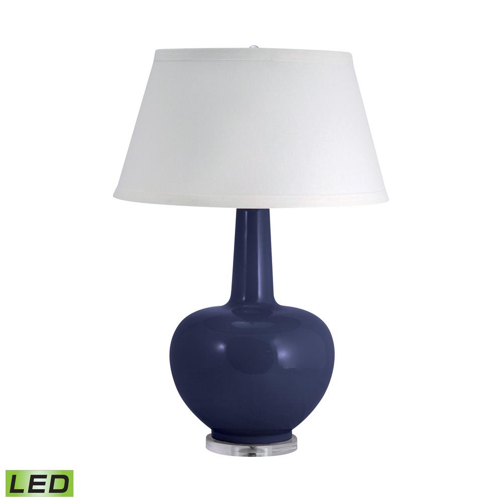 Titan Lighting 31 In Navy Blue Porcelain Led Table Lamp Tn 891529 Navy Blue Porcelain Led Table Lamp