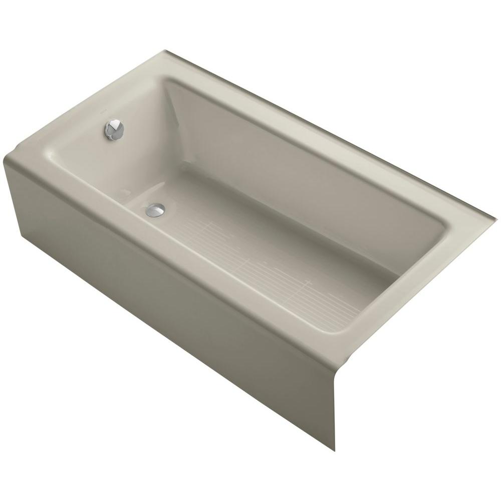 Kohler Bellwether 5 Ft Rectangle Left Drain Soaking Tub In Sandbar