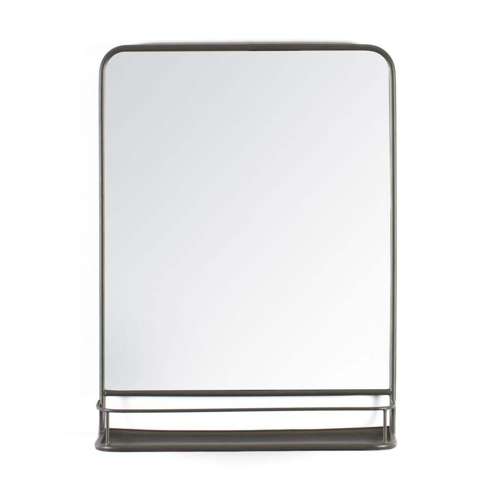 Madeleine Home Moe Grey Modern Shelf Wall Mirror Rectangle - Modern Wall Mirror With Shelf Madeleine Home Moe Grey Modern Shelf Wall Mirror Rectangle - Modern Wall Mirror With Shelf