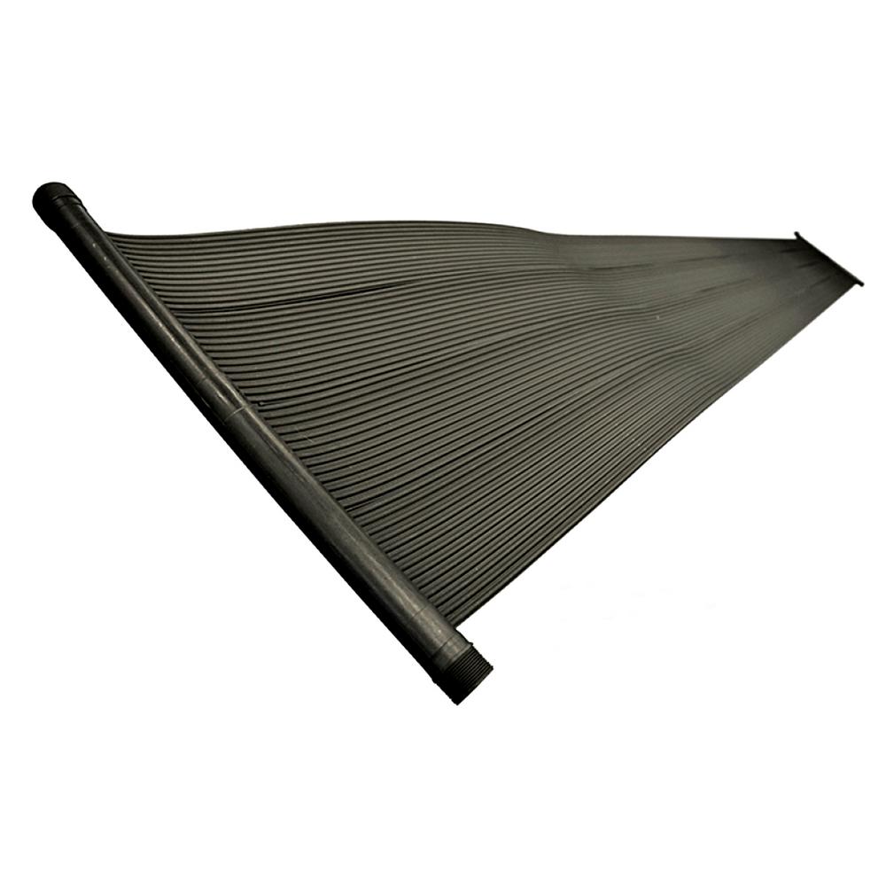 SunHeater Universal 2' x 20' Solar Heating Panel for In Ground or Above Ground Pool 80 Sq Ft, Black
