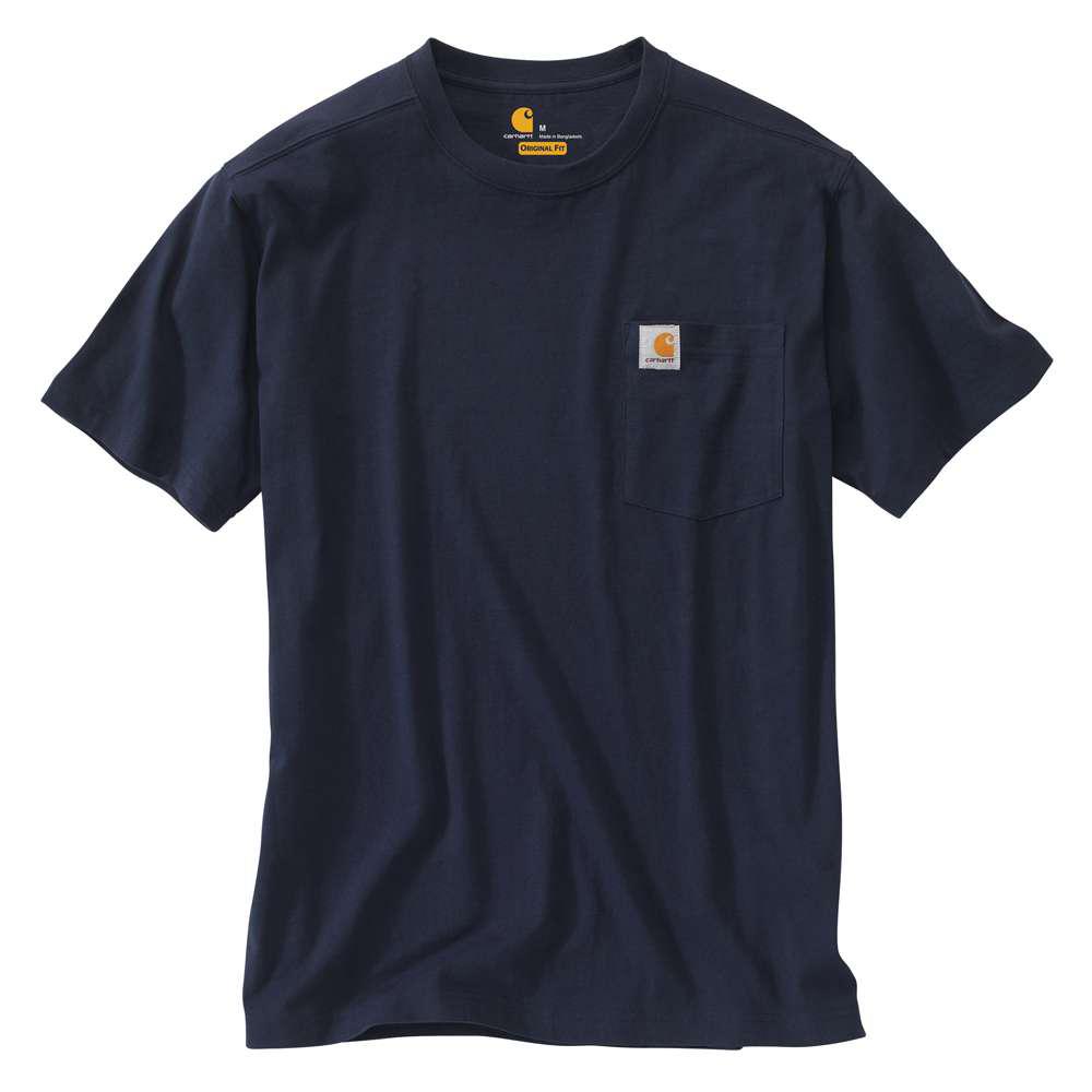 Carhartt Men's Regular XXXX Large Navy Cotton Short-Sleeve T-Shirt ...