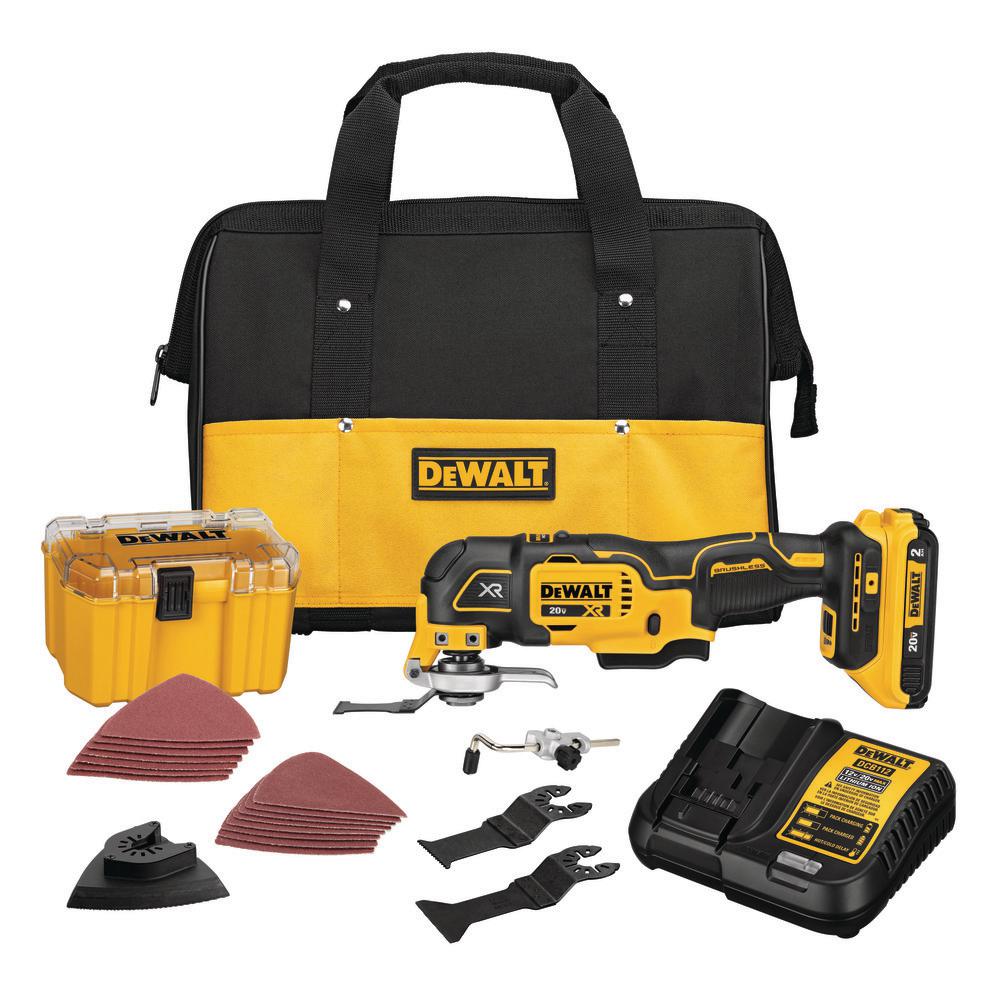 DEWALT 20Volt MAX LithiumIon Cordless Brushless Oscillating Tool Kit