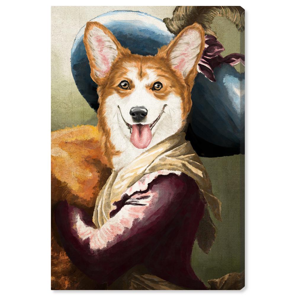 The Oliver Gal Artist Co Elegant Corgi By Oliver Gal Printed Wall Art 26952 10x15 Canv Xhd The Home Depot
