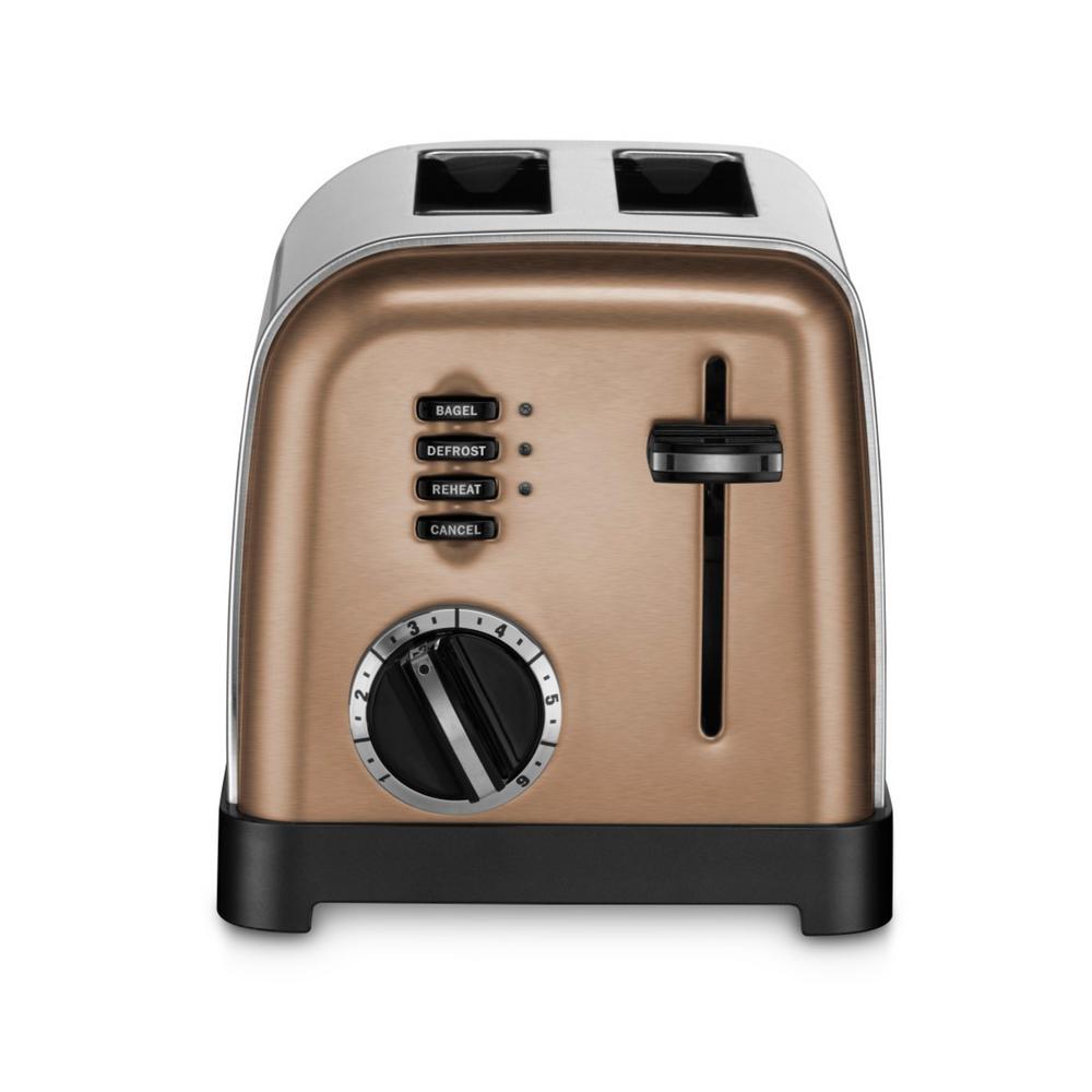 Cuisinart Classic 2-Slice Copper Stainless Steel Wide Slot Toaster With ...