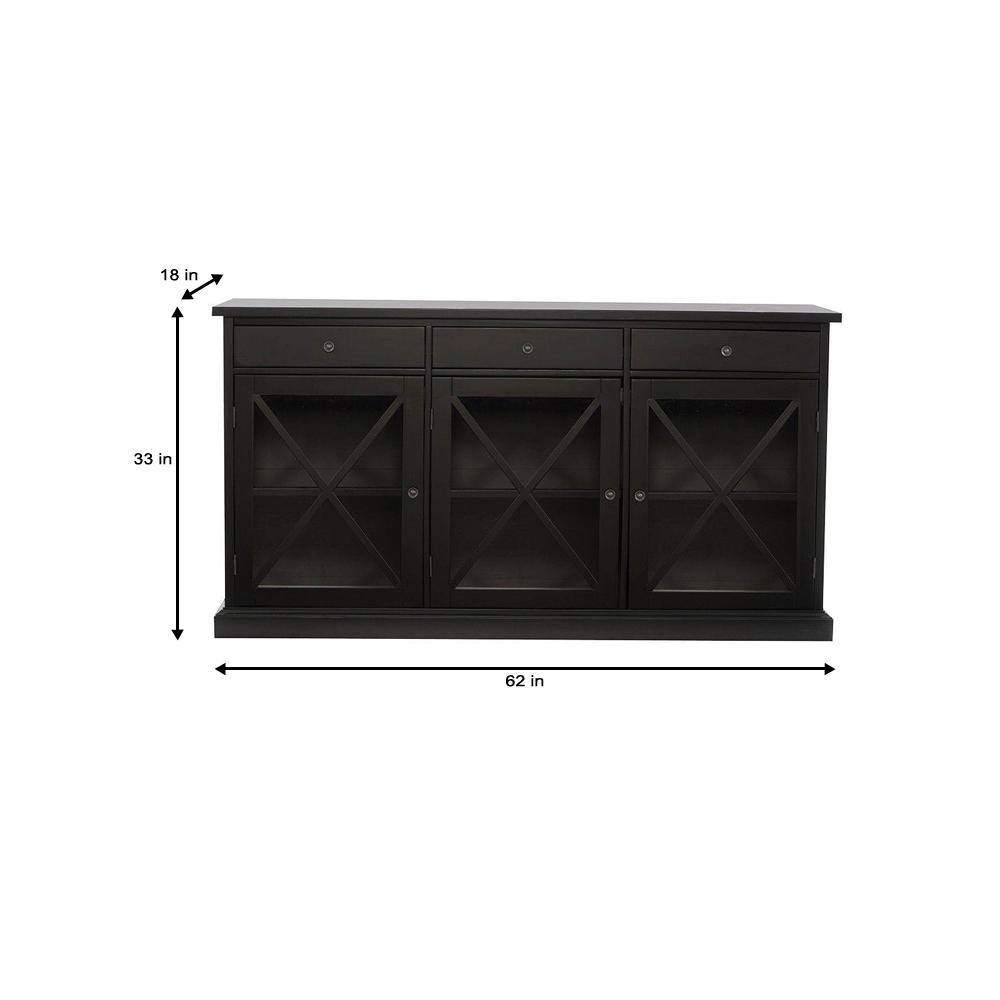 Home Decorators Collection Hampton Black Buffet Sk17912ar2 Wb