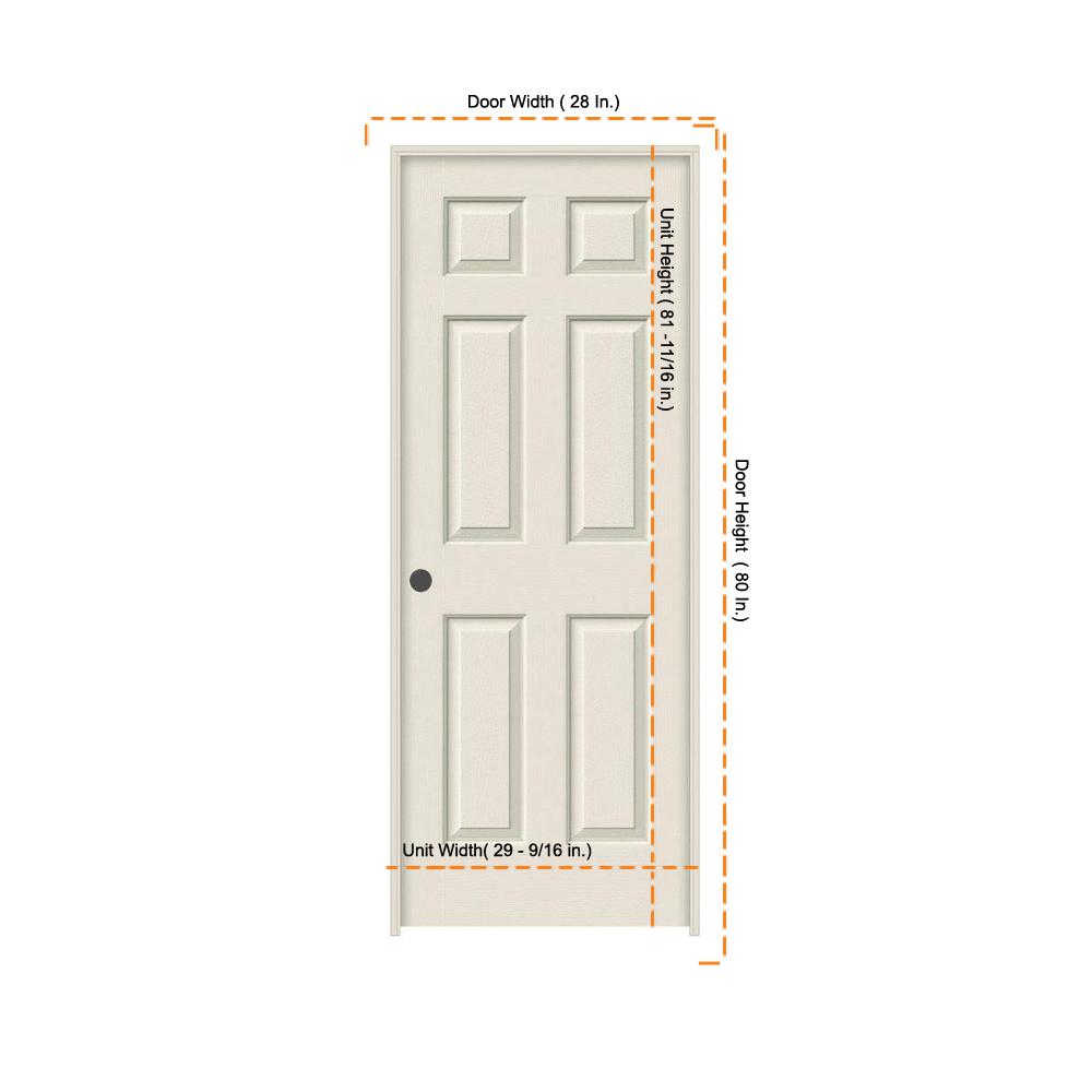 Jeld Wen 28 In X 80 In Colonist Primed Right Hand Textured