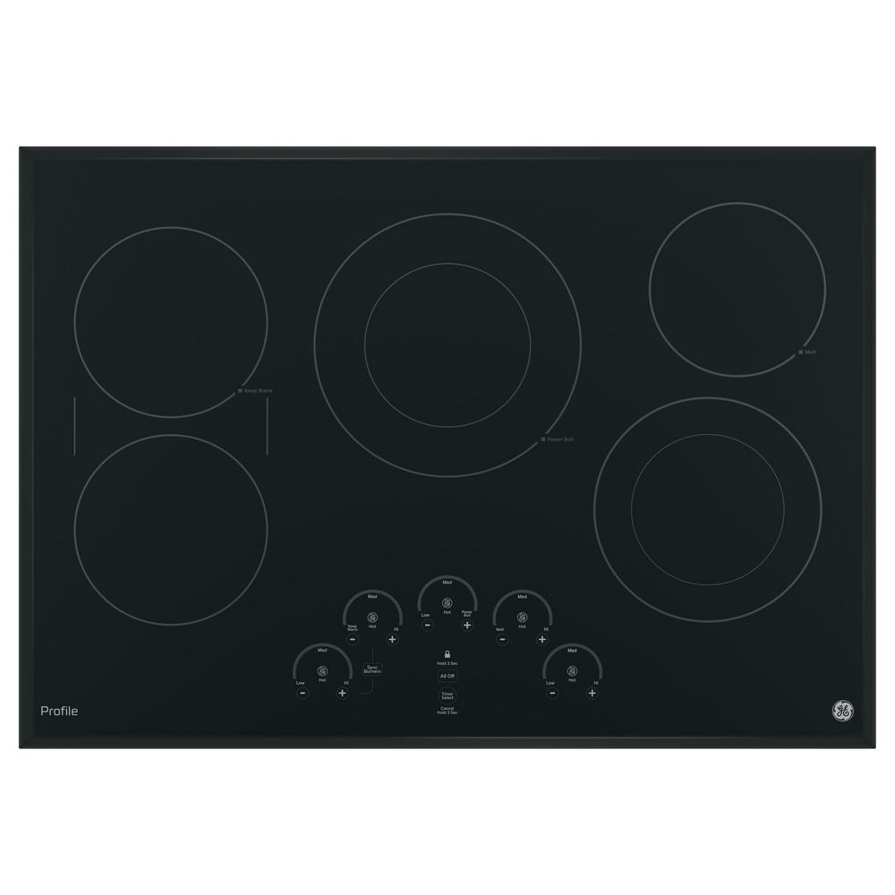 Ge Profile 30 In Electric Cooktop In Black With 5 Elements