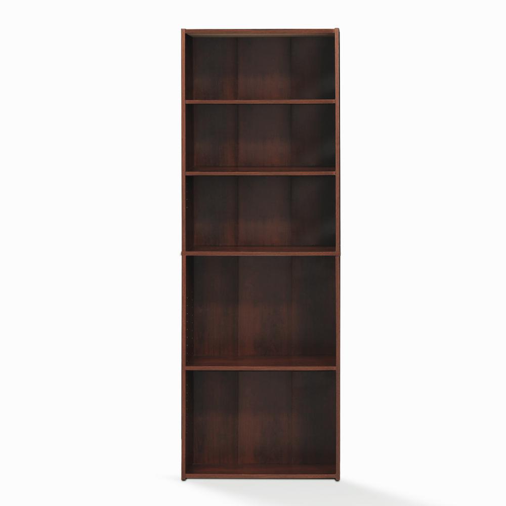 Adjule Shelves Bookcases Home Office Furniture The Depot Wright Brook Cherry 5 Shelf Bookcase