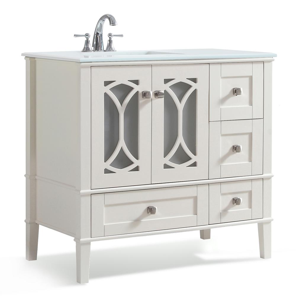 Simpli Home Paige 36 In W X 21 5 D 34 H Vanity Off Simpli Home Paige 36 In W X 21 5 D 34