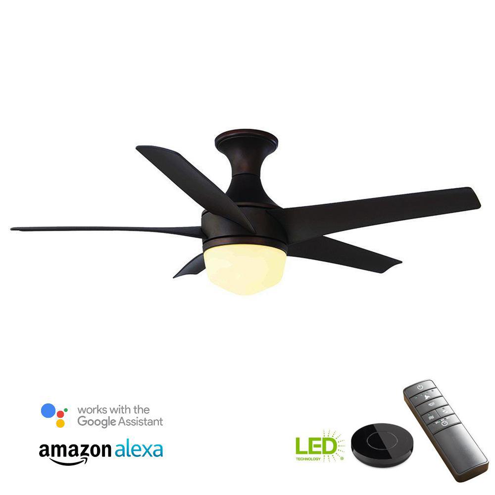Hampton Bay Hawkins 44 In Tarnished Bronze Ceiling Fan Yg204 Tb D Tuxford 44 In Led Terranean Bronze Ceiling Fan With Light Kit