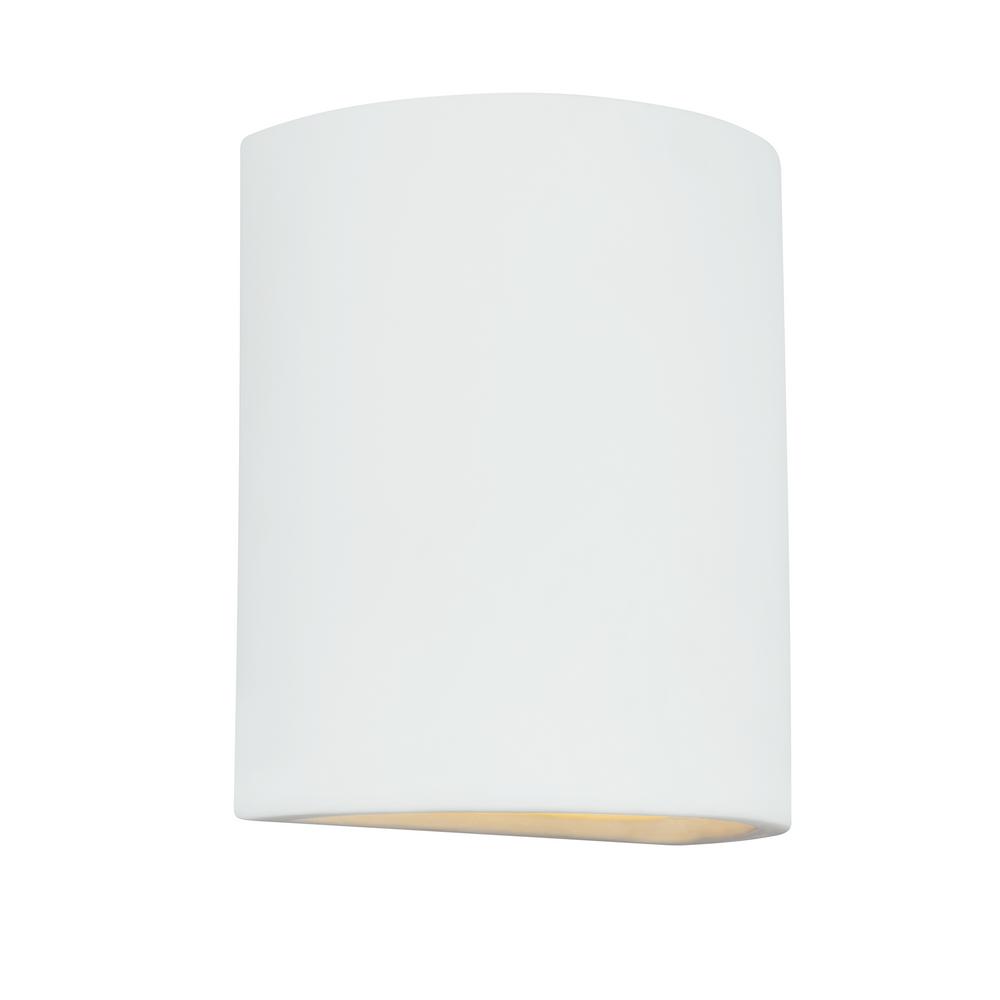 Sea Gull Lighting Paintable Ceramic Sconces 1 Light Unfinished Outdoor 10 In Wall Lantern Sconce