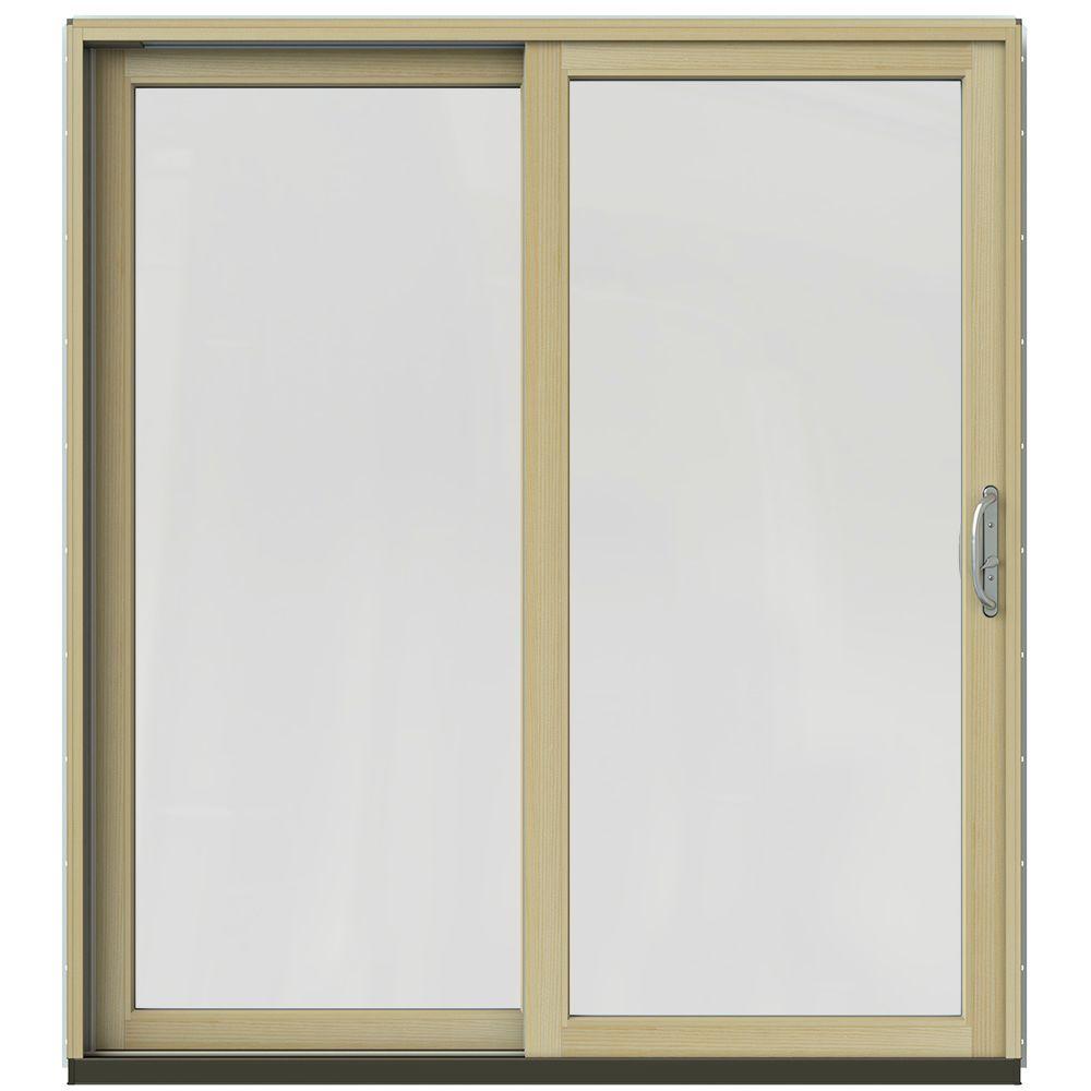 JELDWEN 711/4 in. x 791/2 in. W2500 Brilliant White LeftHand Clad