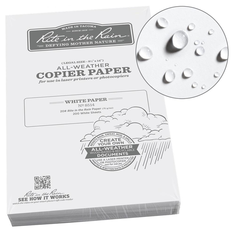Rite In The Rain All Weather 8 1 2 In X 14 In 20 Lbs Copier Paper White 200 Sheet Pack 8514 The Home Depot - laser grid roblox