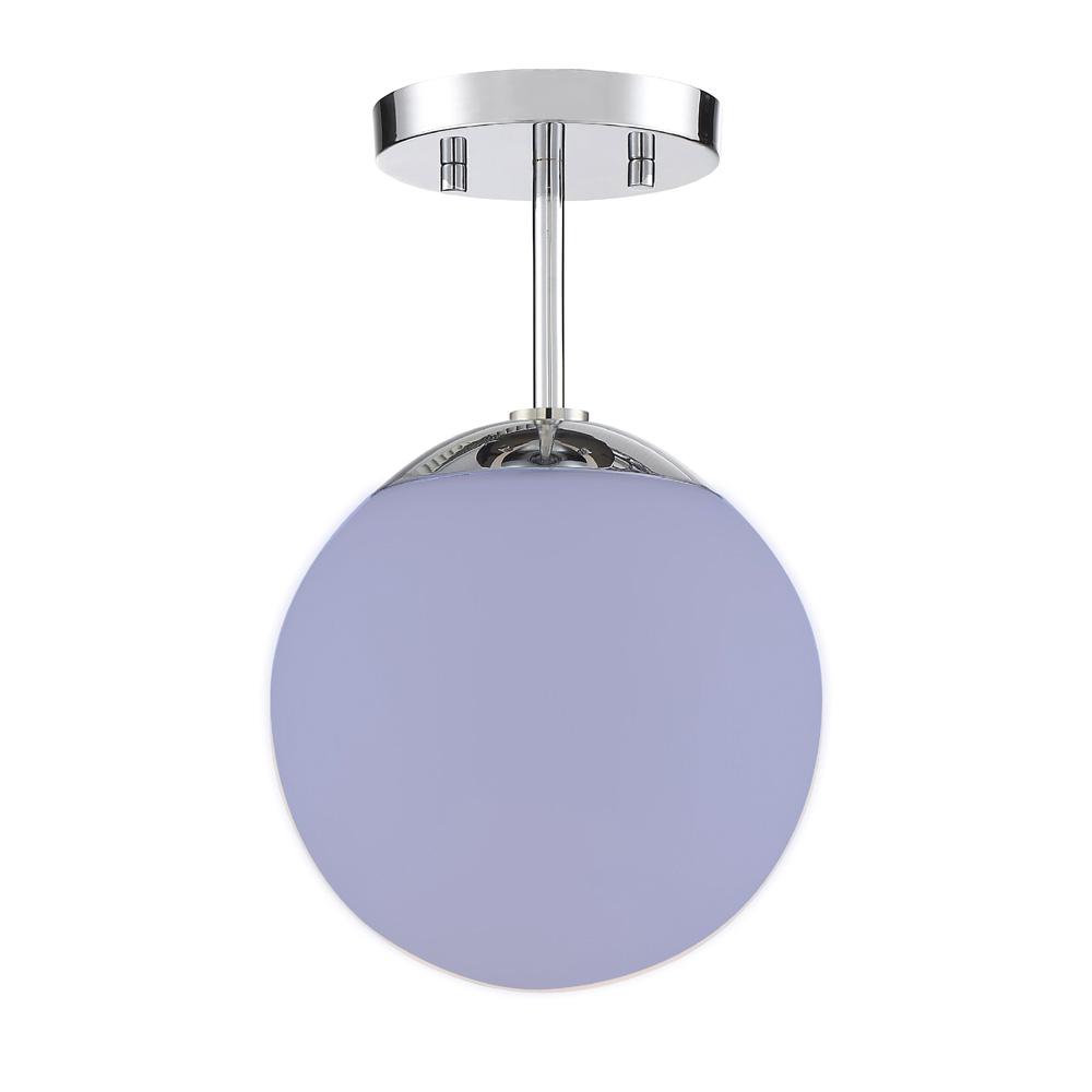 Designers Fountain 1 Light Chrome Semi Flushmount Ceiling Light