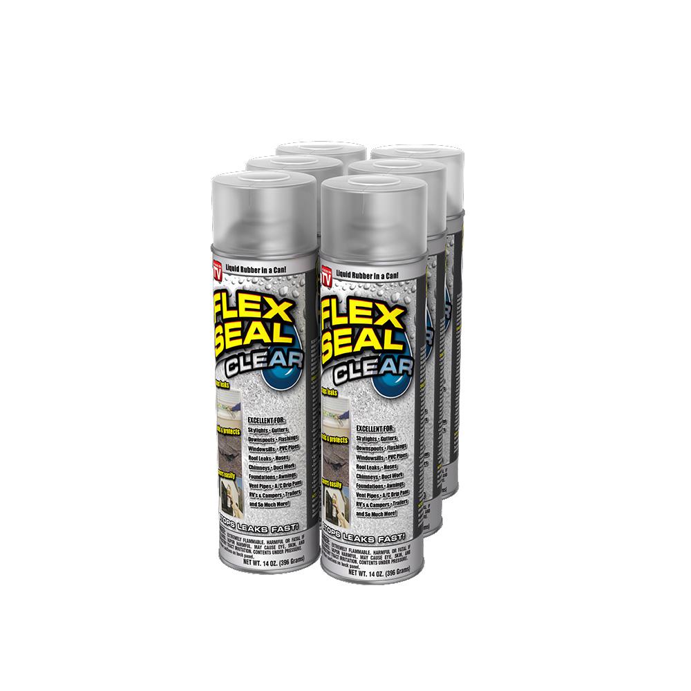 Spray Rubber Seal >> Flex Seal 14 Oz Clear Aerosol Liquid Rubber Sealant Spray Coating Cans 6 Piece Spray Rubber Seal >> Flex Seal 14 Oz Clear Aerosol Liquid Rubber Sealant Spray Coating Cans 6 Piece