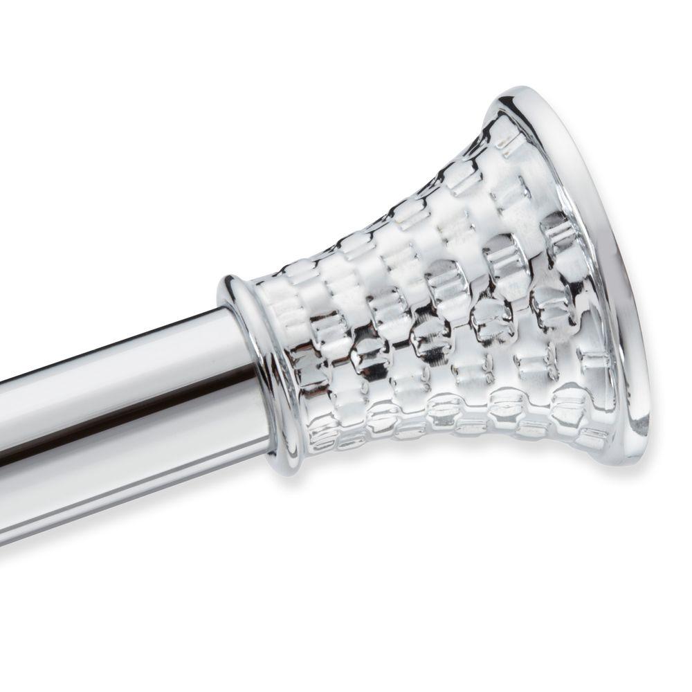 MOEN 60 in. Curved Shower Rod with Pivoting Flanges in ChromeCSR2165CH