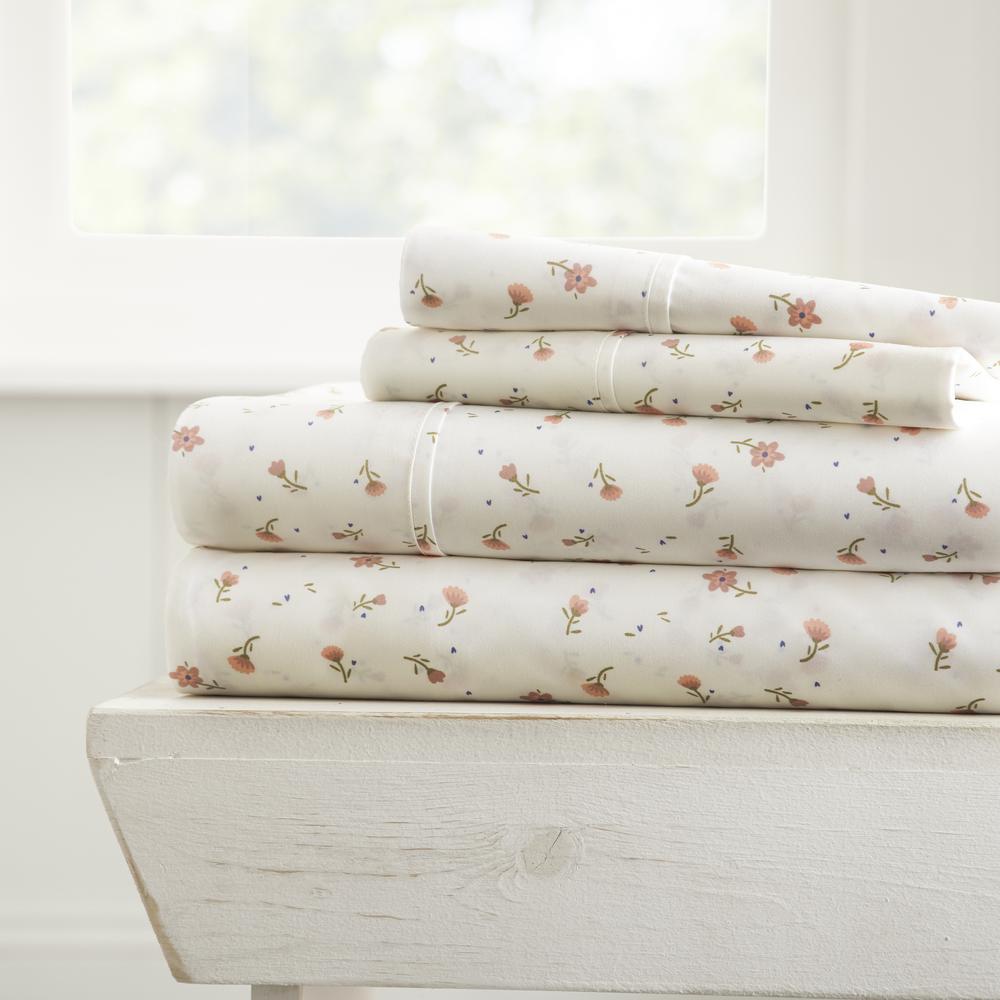 The Farmhouse Chic Premium Ultra Soft Pattern 4 Piece Sheet Set by Home Collection - Full Bedding