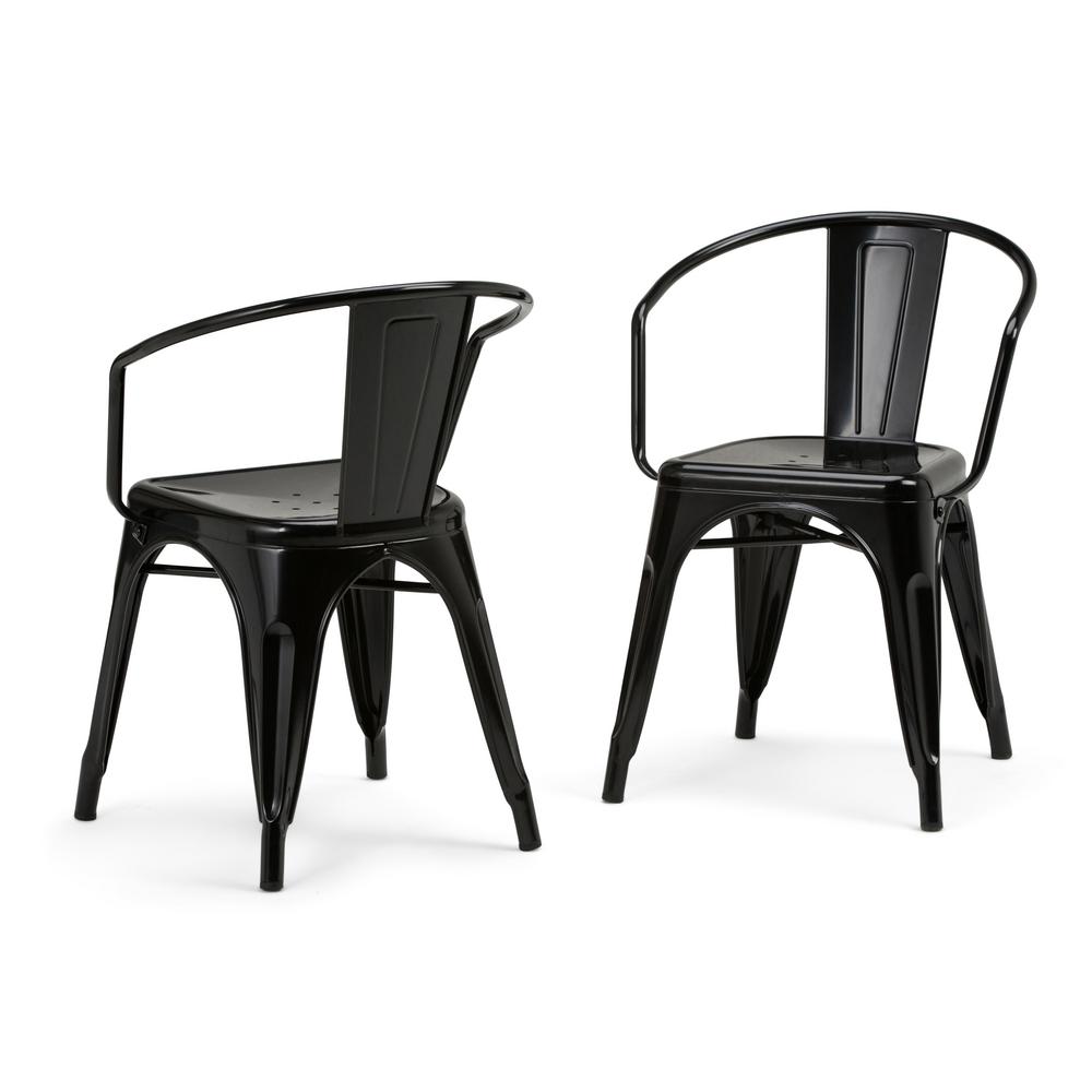 Simpli Home Larkin Black Metal Dining Arm Chair Set Of 2 Axclar 01 Simpli Home Larkin Black Metal Dining Arm Chair Set Of 2