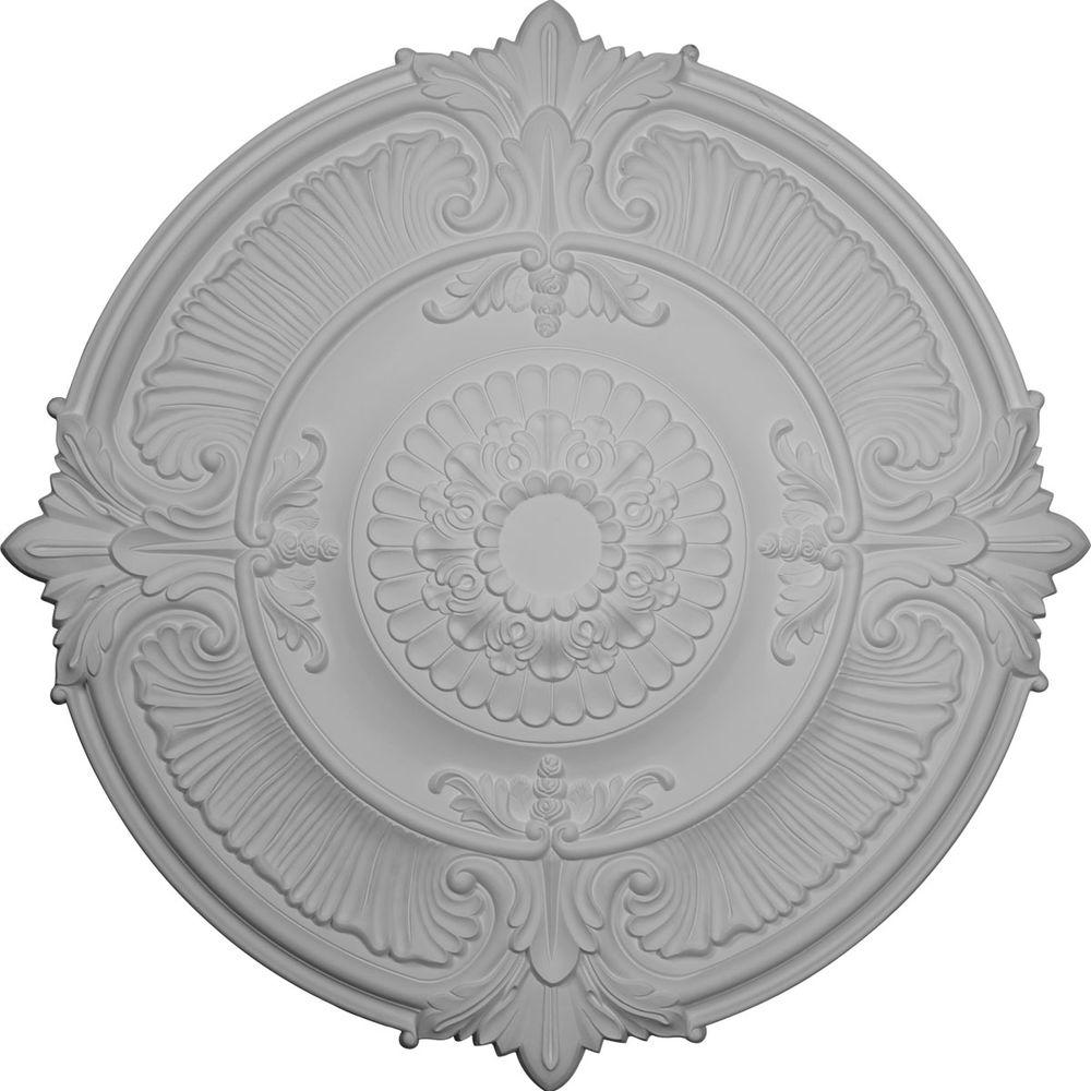 53 1 2 In X 3 1 2 In Attica Acanthus Leaf Urethane Ceiling Medallion Fits Canopies Up To 4 5 8 In