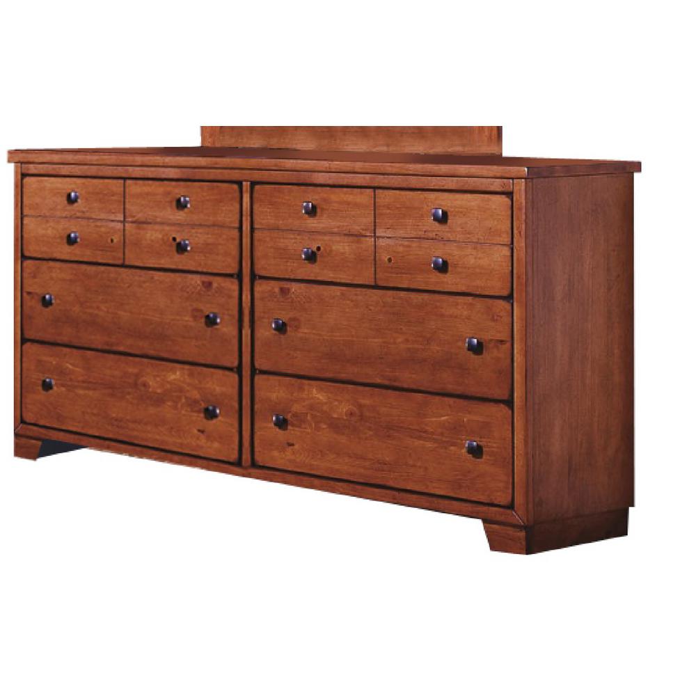 Progressive Furniture Diego 6 Drawer Cinnamon Pine Dresser 61652