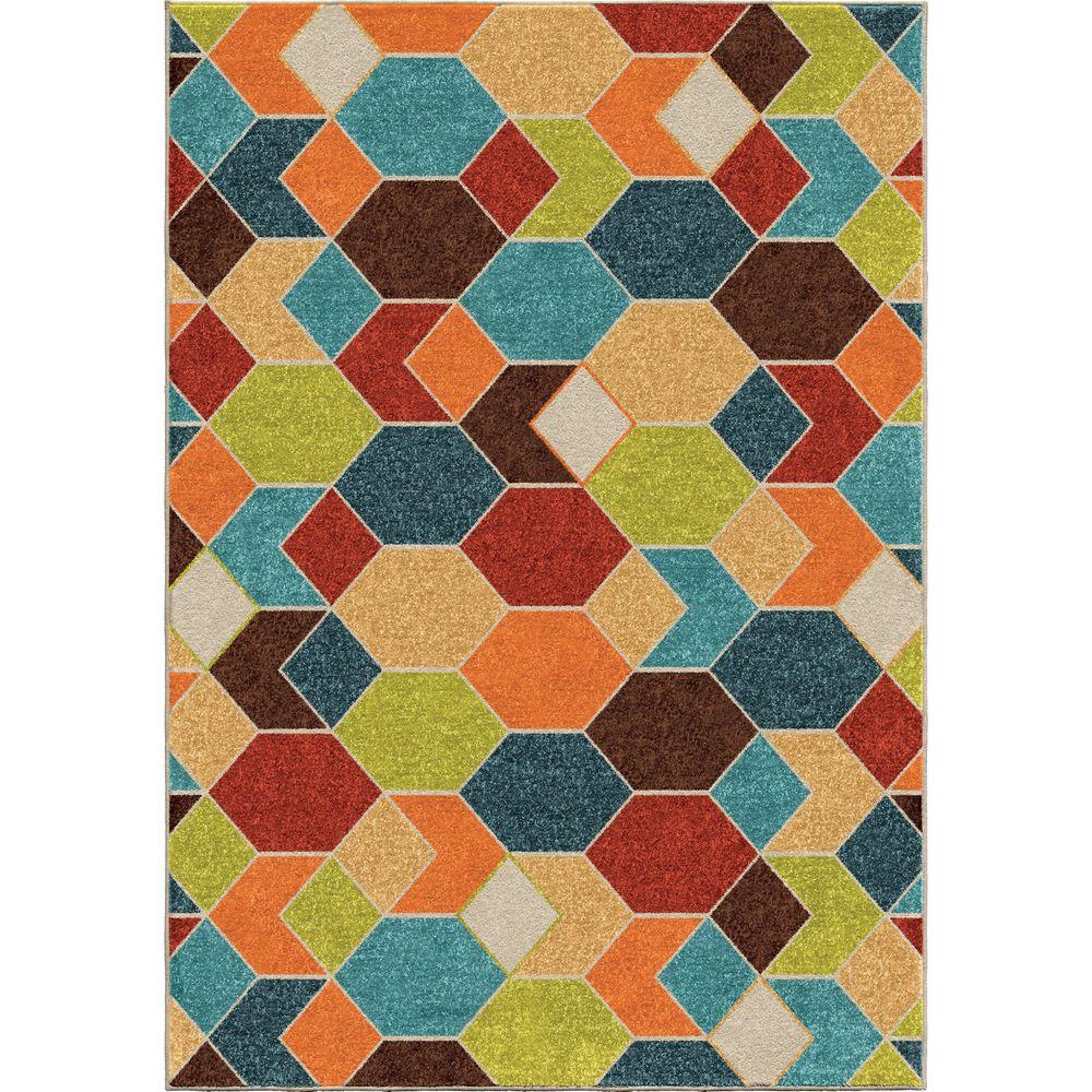 Orian Rugs Spectacle Multi 8 ft. x 11 ft. Indoor/Outdoor Area Rug