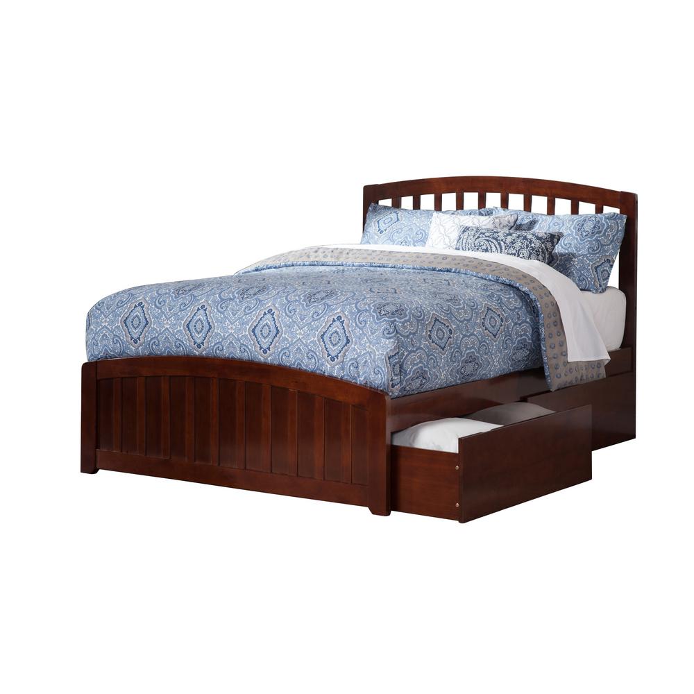 Atlantic Furniture Richmond Walnut Queen Platform Bed With Matching Atlantic Furniture Richmond Walnut Queen Platform Bed With Matching Foot Board 2 Urban