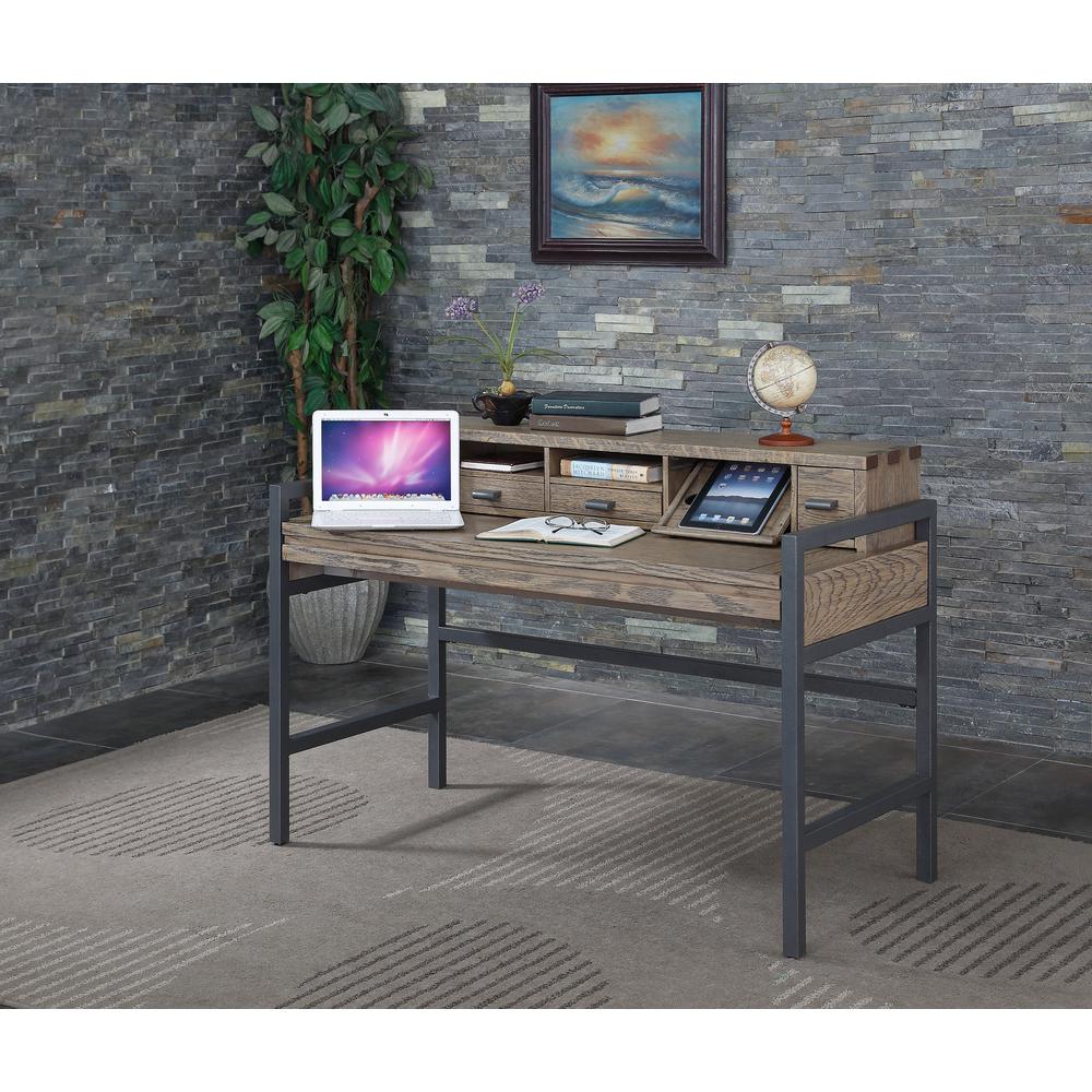 Turnkey Products Fremont Toffee 51 In Smart Top Desk Iq Fre 51sd