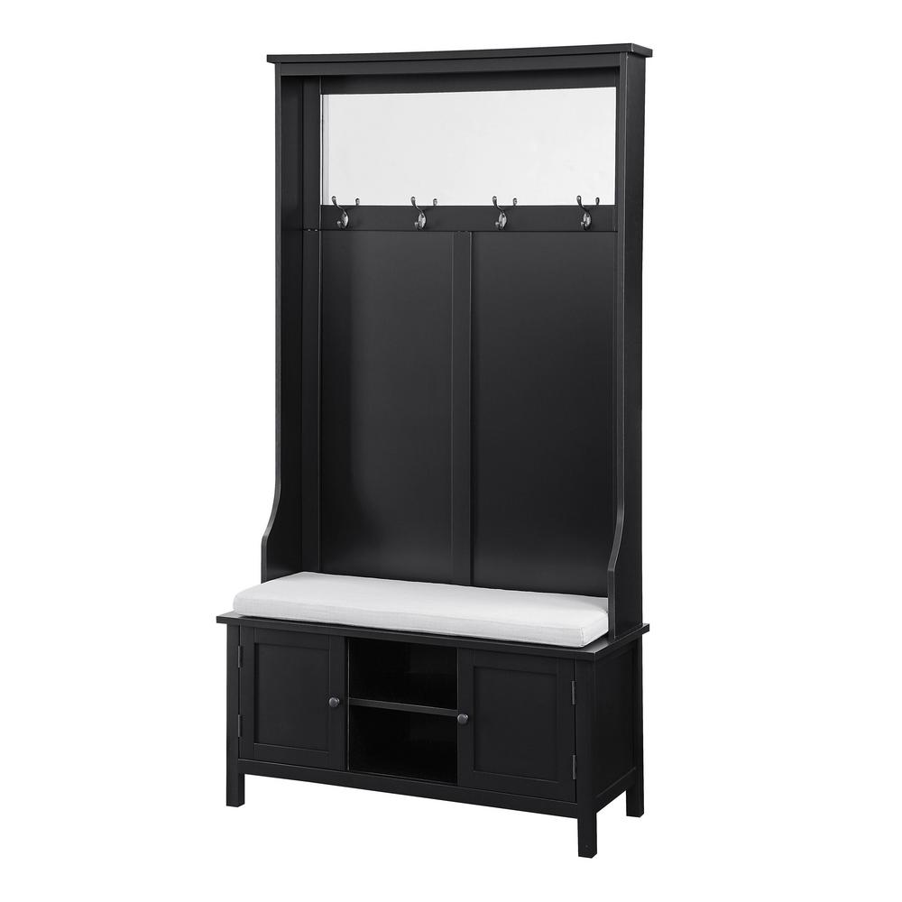 Hall Trees Entryway Furniture The Home Depot Black Farmhouse Hall Tree