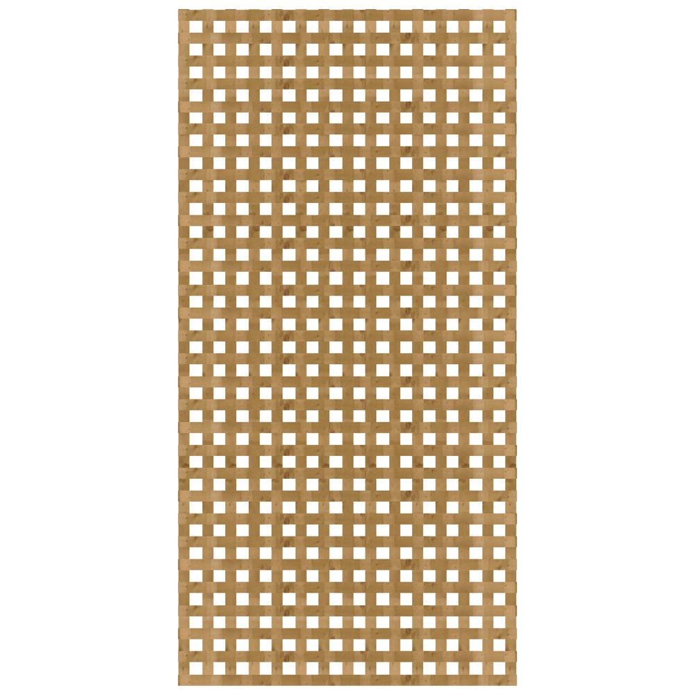 4 ft. x 8 ft. Spruce Pine Fir Pressure Treated Square Wood Lattice