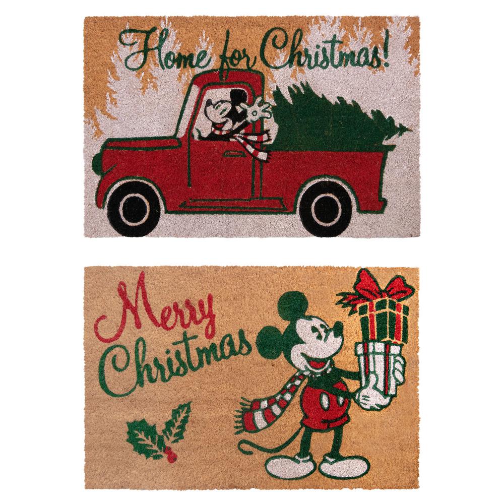 Disney Mickey Mouse Christmas 20 in. x 34 in. Coir Door