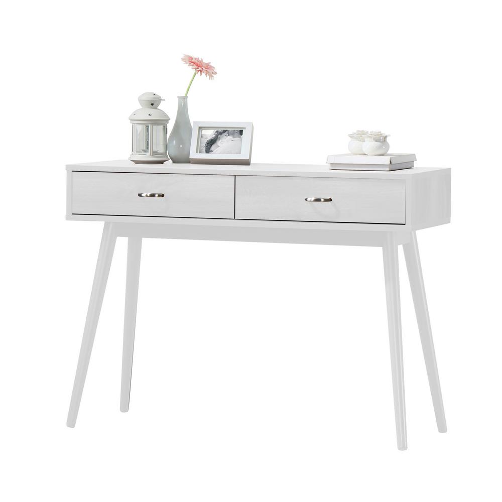 Wheels Desks Home Office Furniture The Depot Montage Mid Century White Laptop Desk