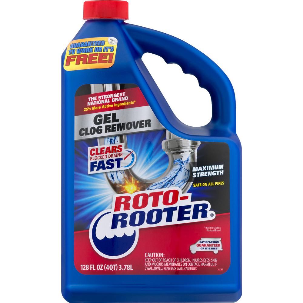 Roto Rooter Charge For Drain Cleaning Roto-Rooter 128 oz. Drain Gel Clog Remover Maximum Strength-01135 - The