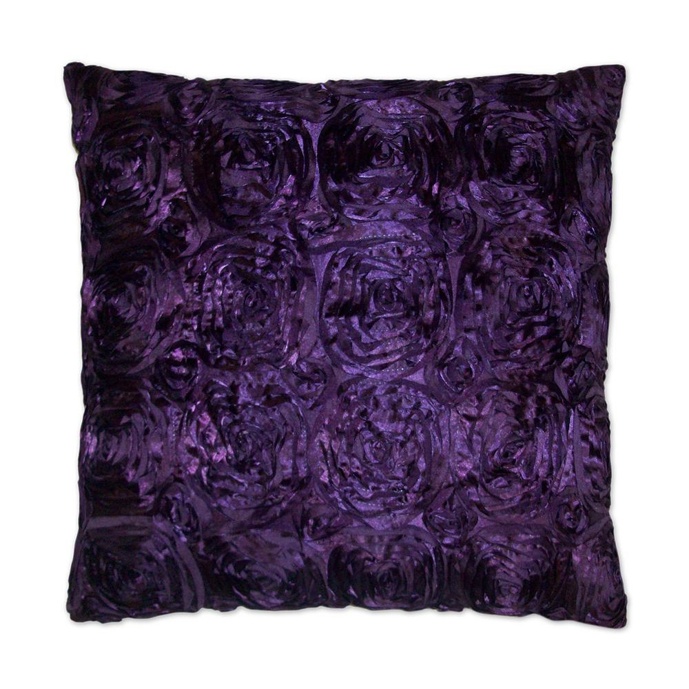 Silk Roses Purple Fl Down 24 In X Throw Pillow Silk Roses Purple Fl Down 24 In X Throw Pillow