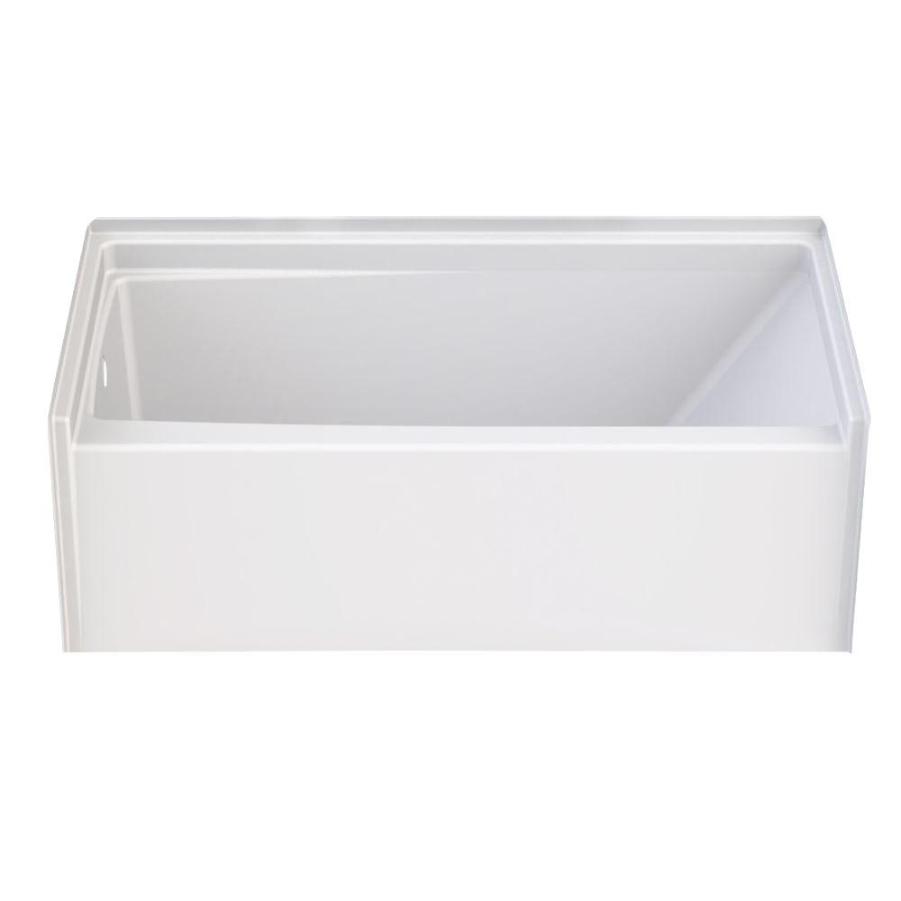 Aquatic Capistrano 5 ft. Left Drain Gelcoat Soaking Tub in White ...