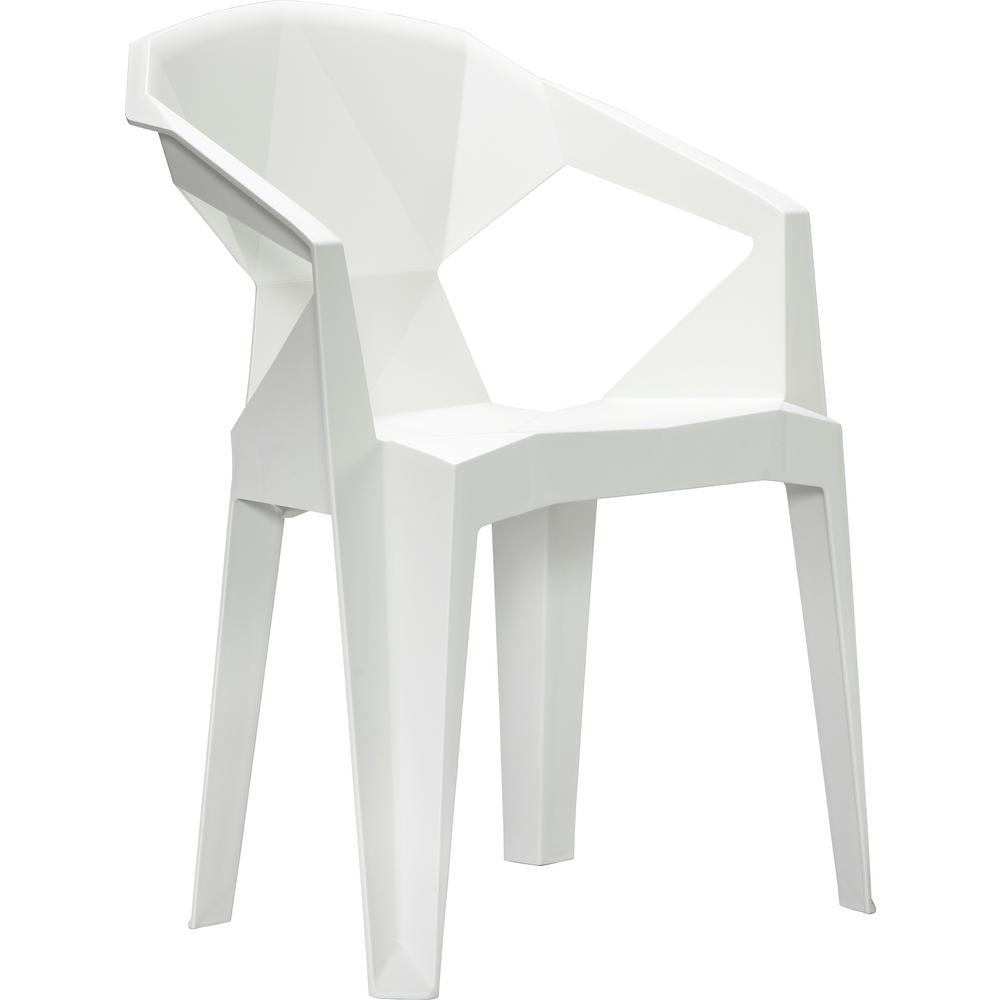 Vifah Stacking Plastic Outdoor Dining Chair 2 Chairs Included In Vifah Stacking Plastic Outdoor Dining Chair 2 Chairs Included In White