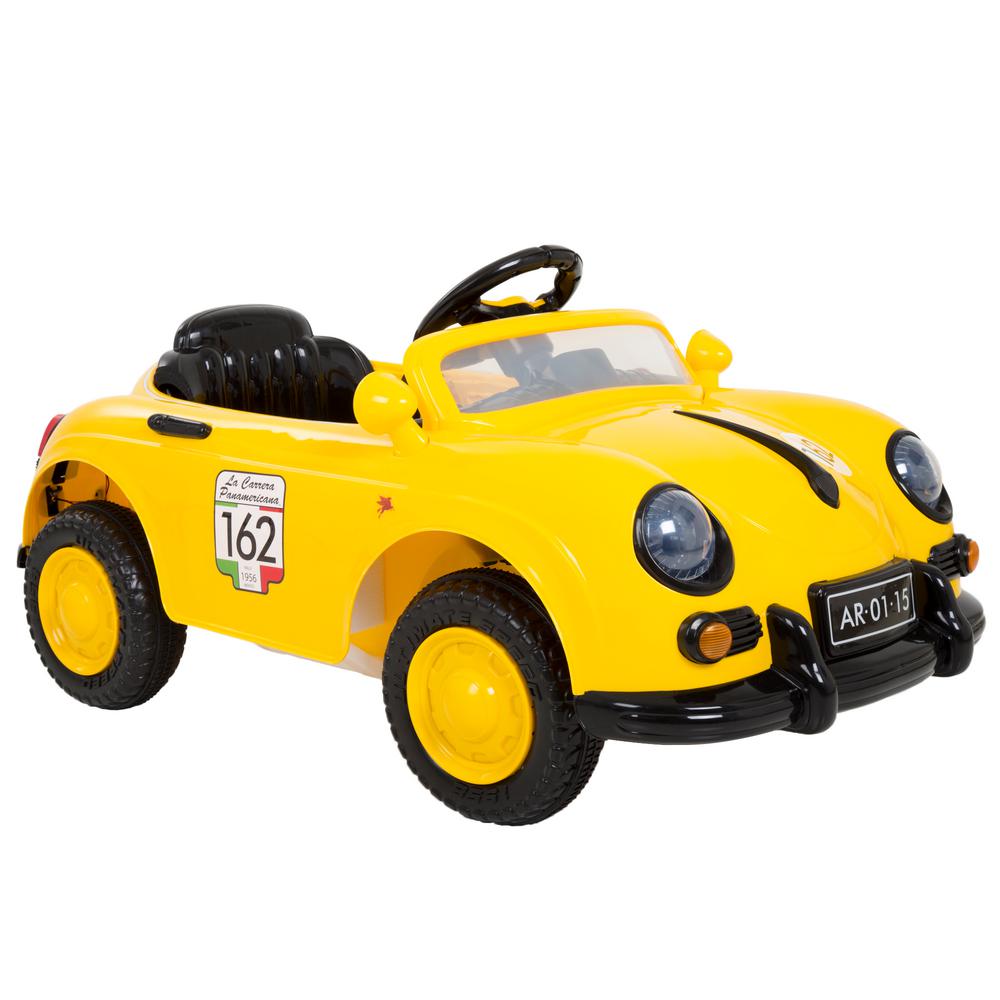 UPC 191344875109 product image for Lil Rider Battery Powered Ride on Toy Classic Sports Car in Yellow, Kids Unisex, | upcitemdb.com