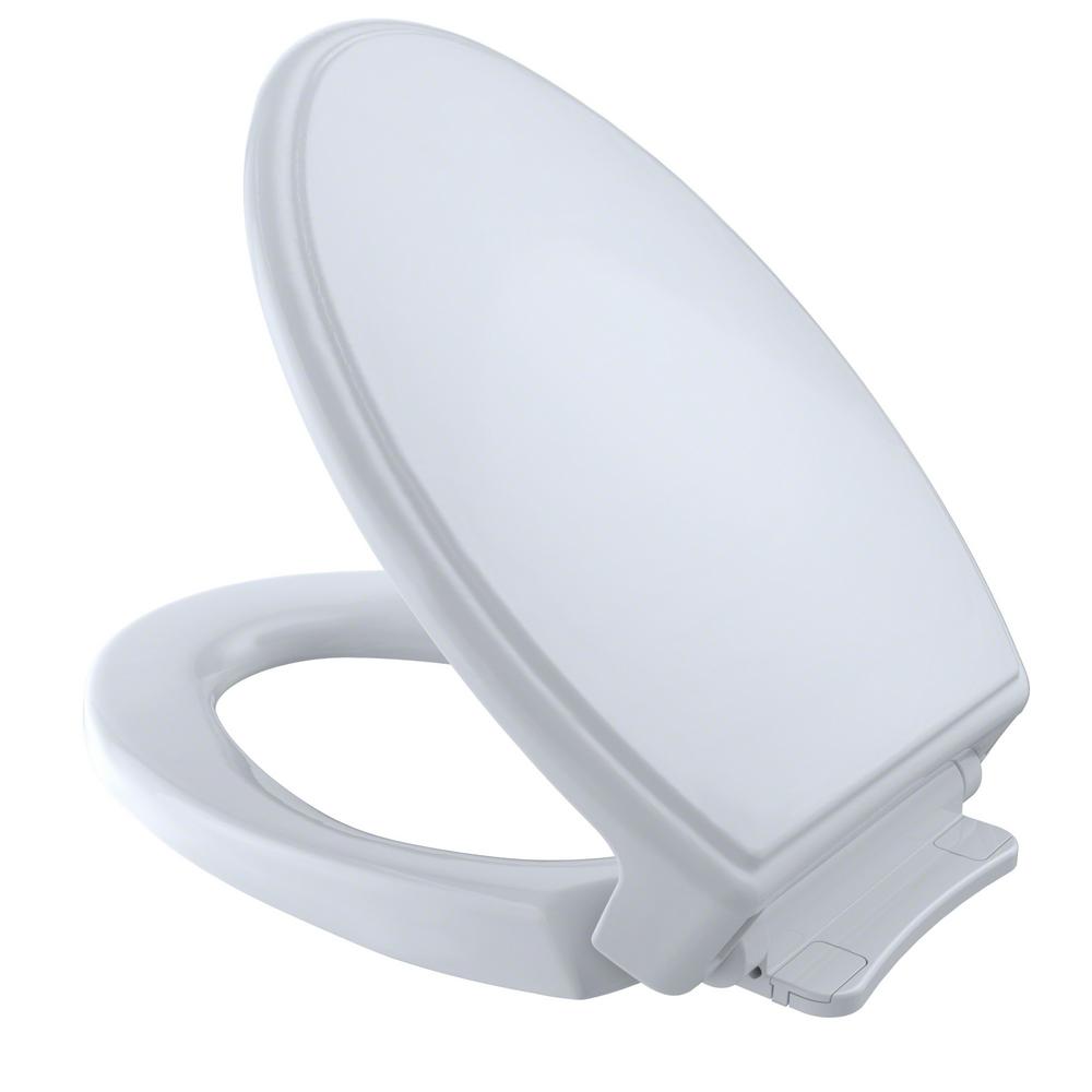 toto softclose elongated closed front toilet seat in cotton white