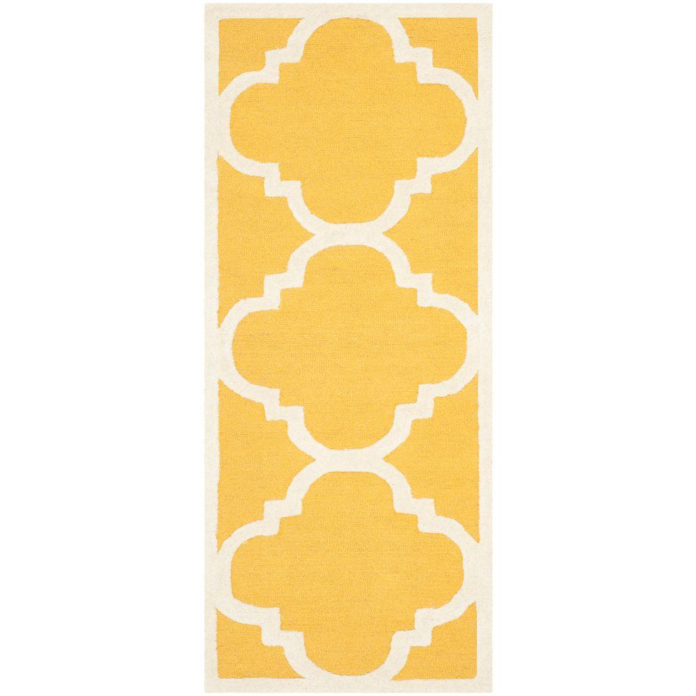 Safavieh Cambridge Gold/Ivory 3 ft. x 10 ft. Runner RugCAM140Q210