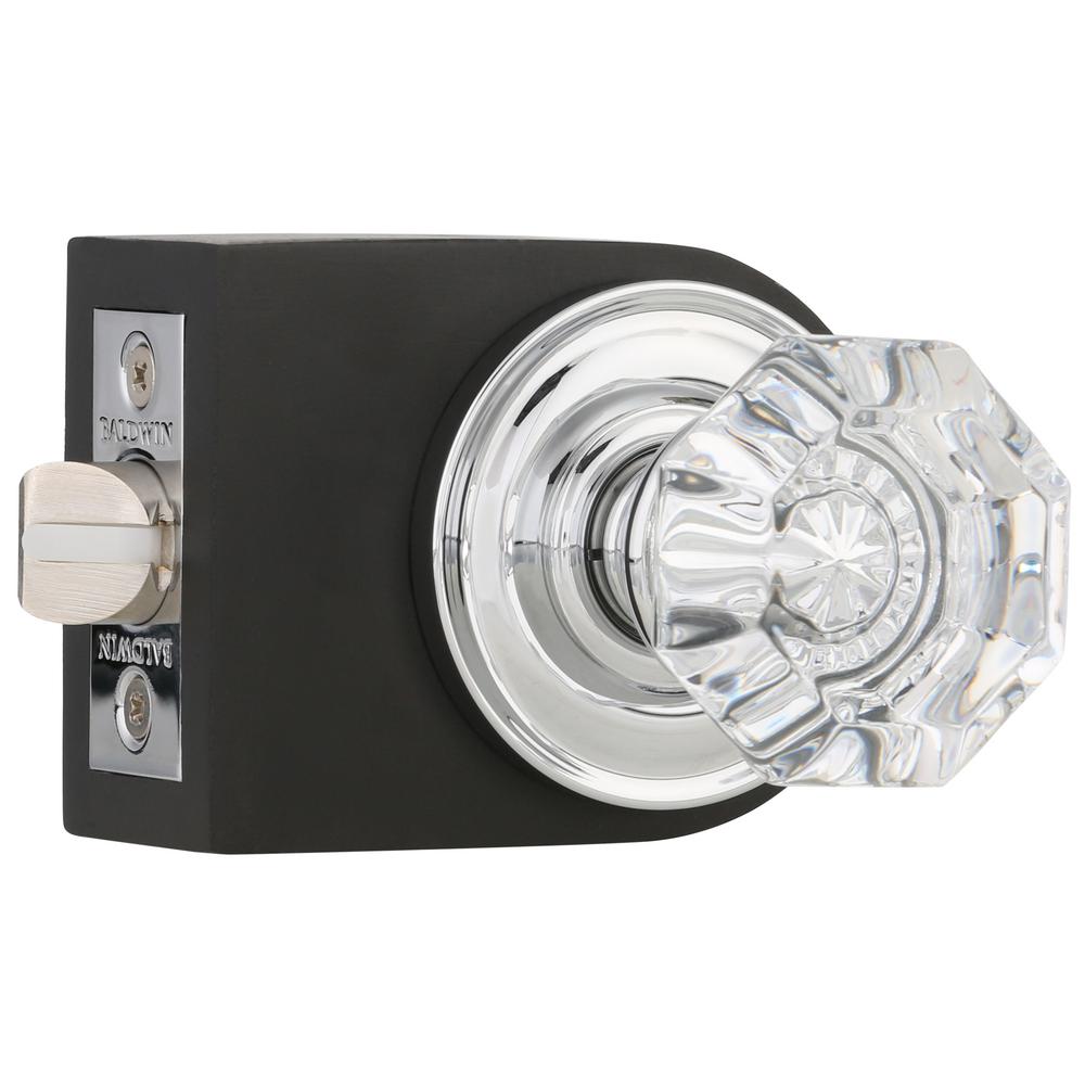 Baldwin Filmore Polished Chrome Bed/Bath Crystal Knob5080.260.PRIV