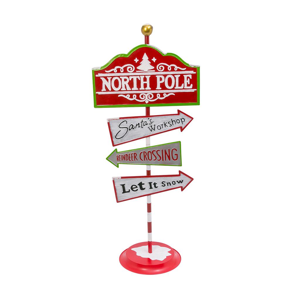 Gerson 60 24 In H Metal Holiday Street Direction Sign 2487800ec