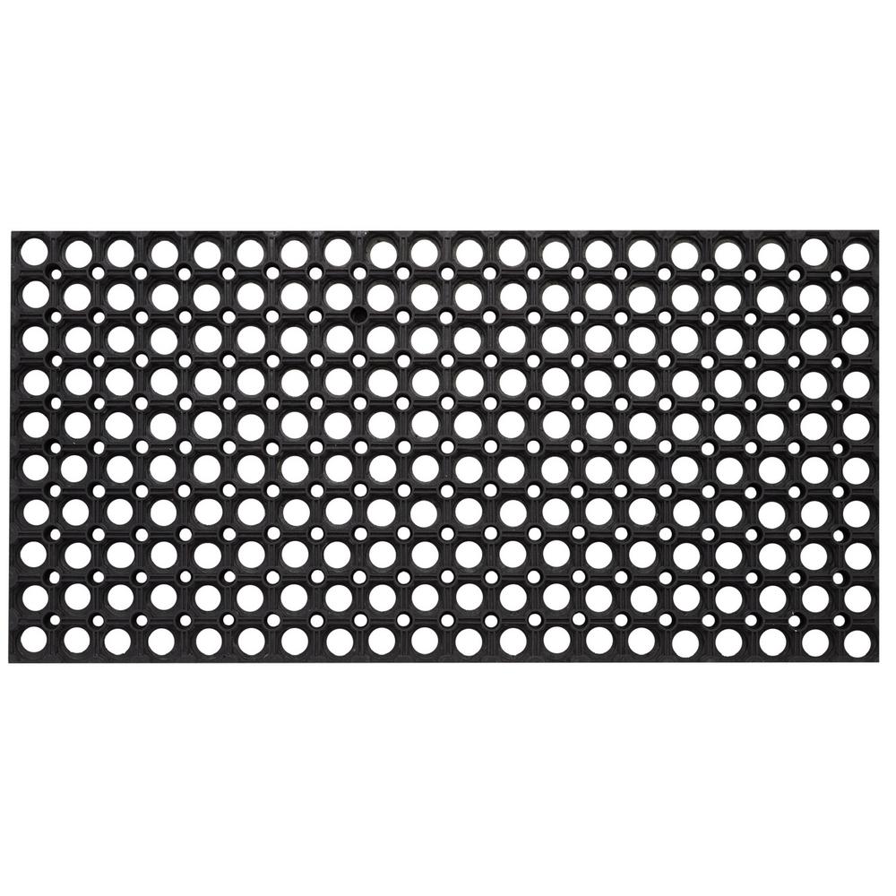 Trafficmaster Black 48 In X 72 In Recycled Rubber Commercial