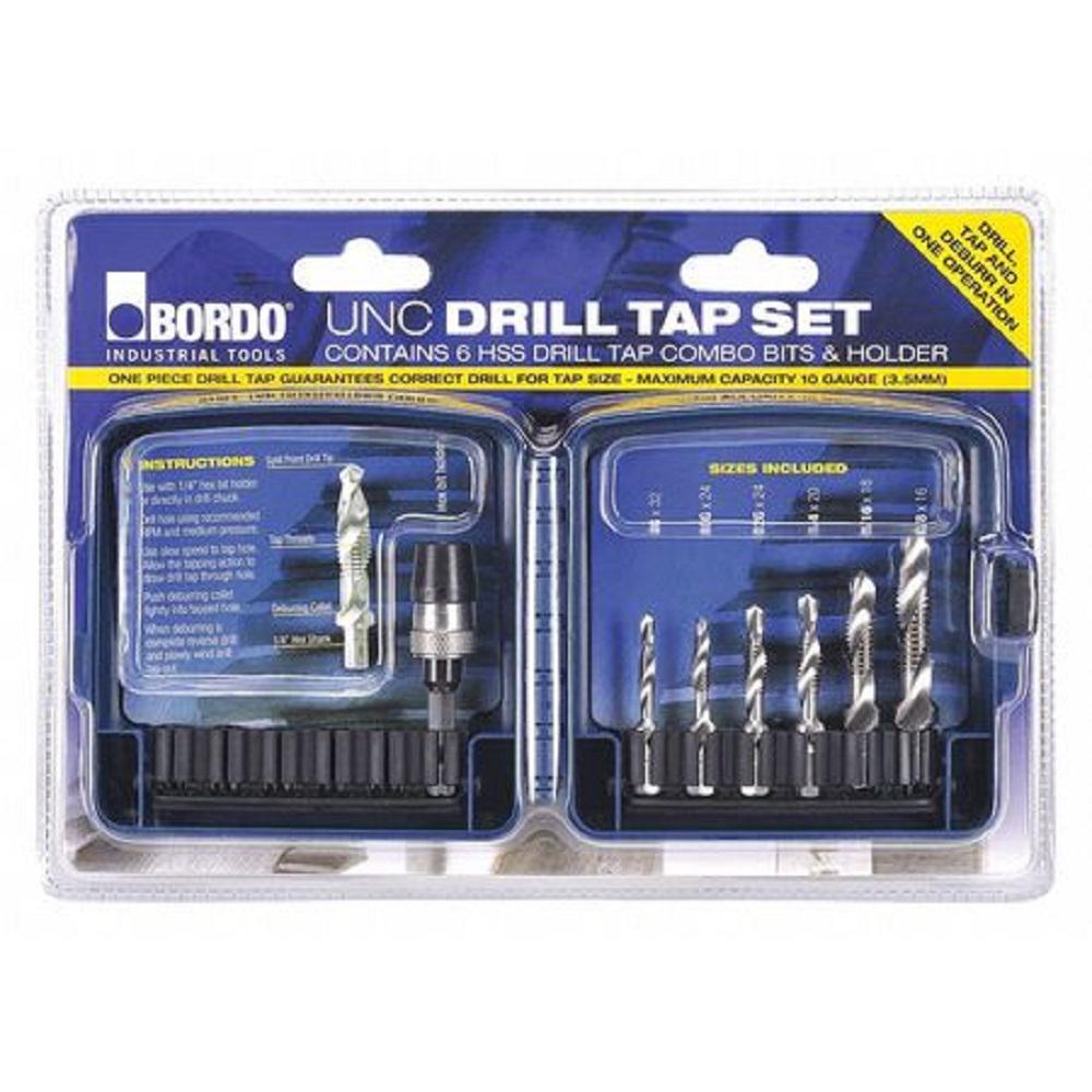 Bordo® UNC Drill/Tap/CounterSink Kit and Bit Holder (6Piece Set)3011