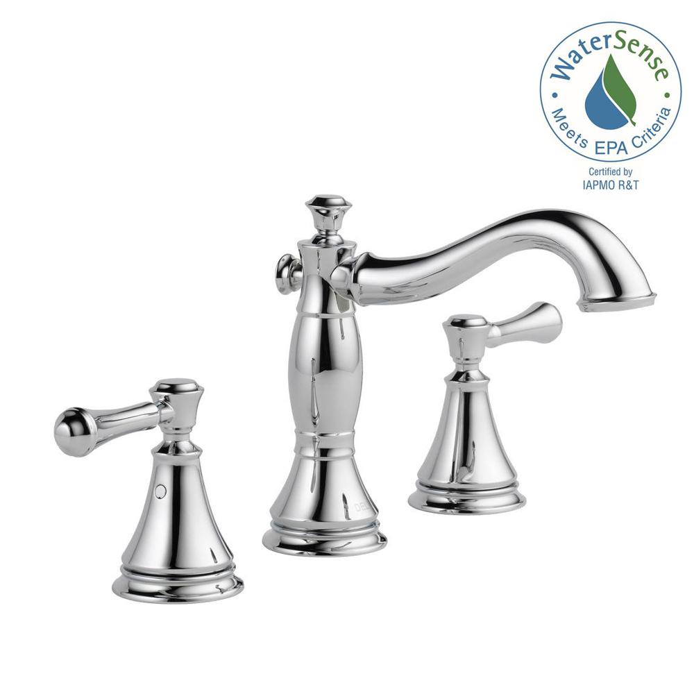 Delta Cassidy 8 In Widespread 2 Handle Bathroom Faucet With Metal