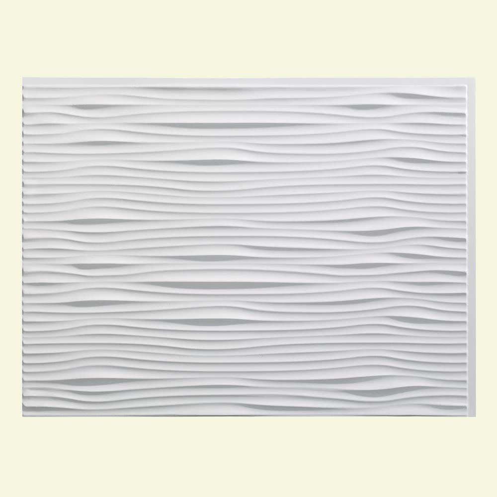 white wave backsplash tile