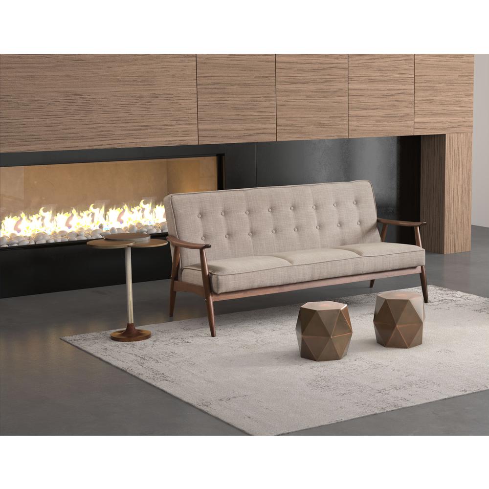 ZUO Dundee Antique Brass Accent Table405006 The Home Depot