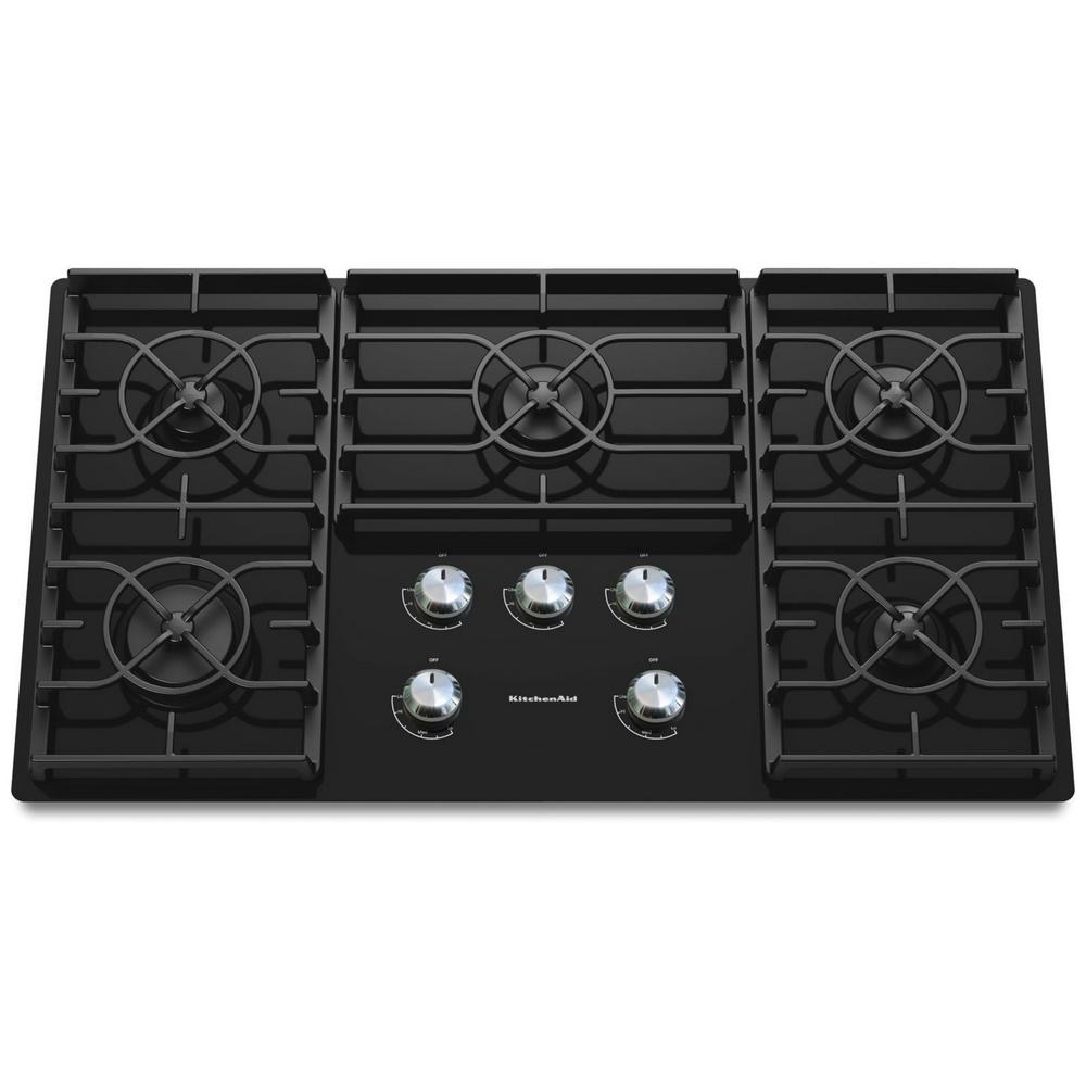 Kitchenaid Architect Series Ii 36 In Gas On Glass Gas Cooktop In